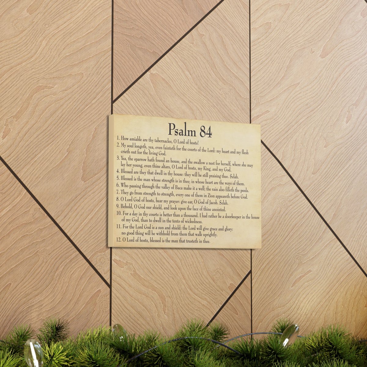 Scripture Walls Dwelling In God's Presence Psalm 84:4 Christian Wall Art Bible Verse Print Ready to Hang-Express Your Love Gifts