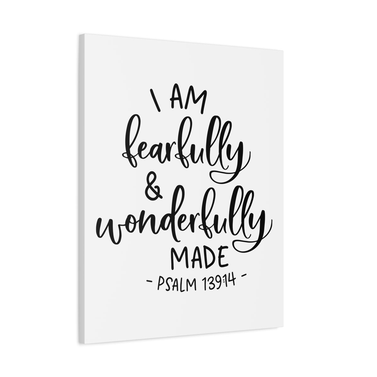 Scripture Canvas I Am Fearfully Psalm 139:14 Christian Wall Art Bible Verse Print Ready to Hang-Express Your Love Gifts