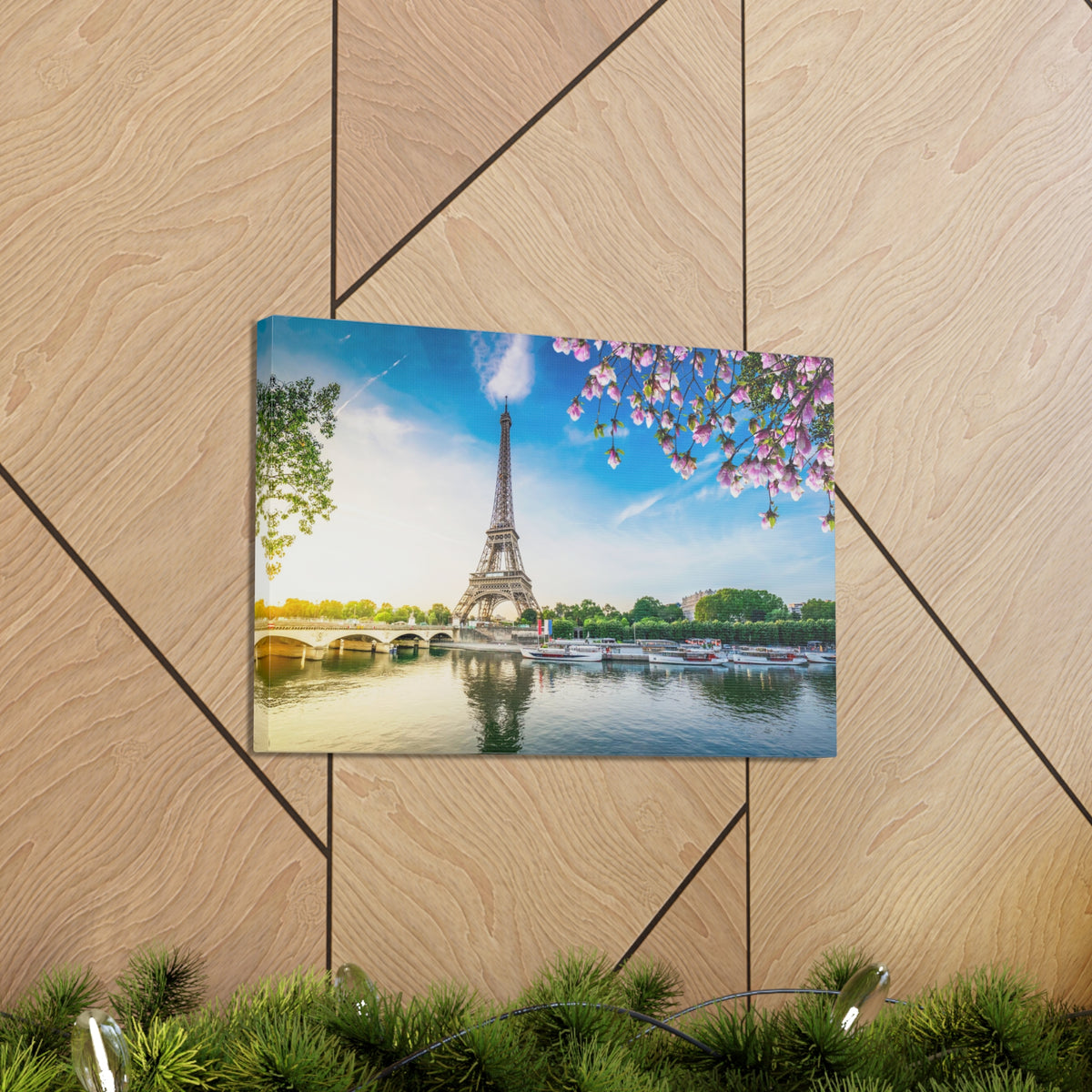 Fantastic View Eiffel Tower France Canvas Artwork High-Quality Breathtaking French City for Home Decor Ready to Hang-Express Your Love Gifts