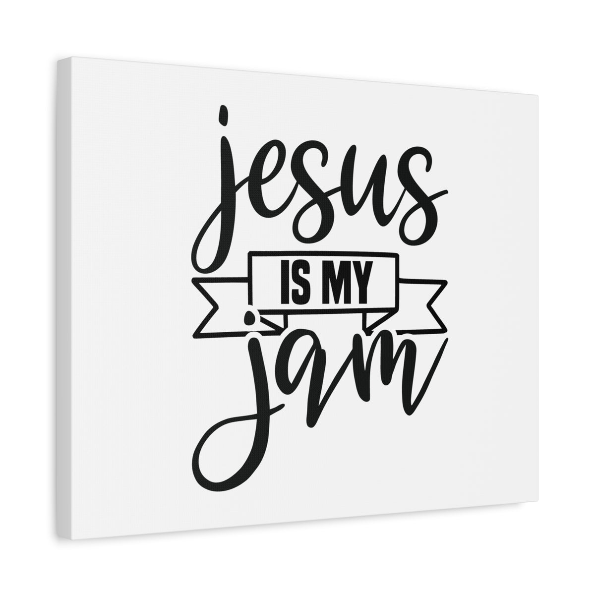 Scripture Canvas Jesus Is My Jam Psalm 27:12 Christian Wall Art Bible Verse Print Ready to Hang-Express Your Love Gifts