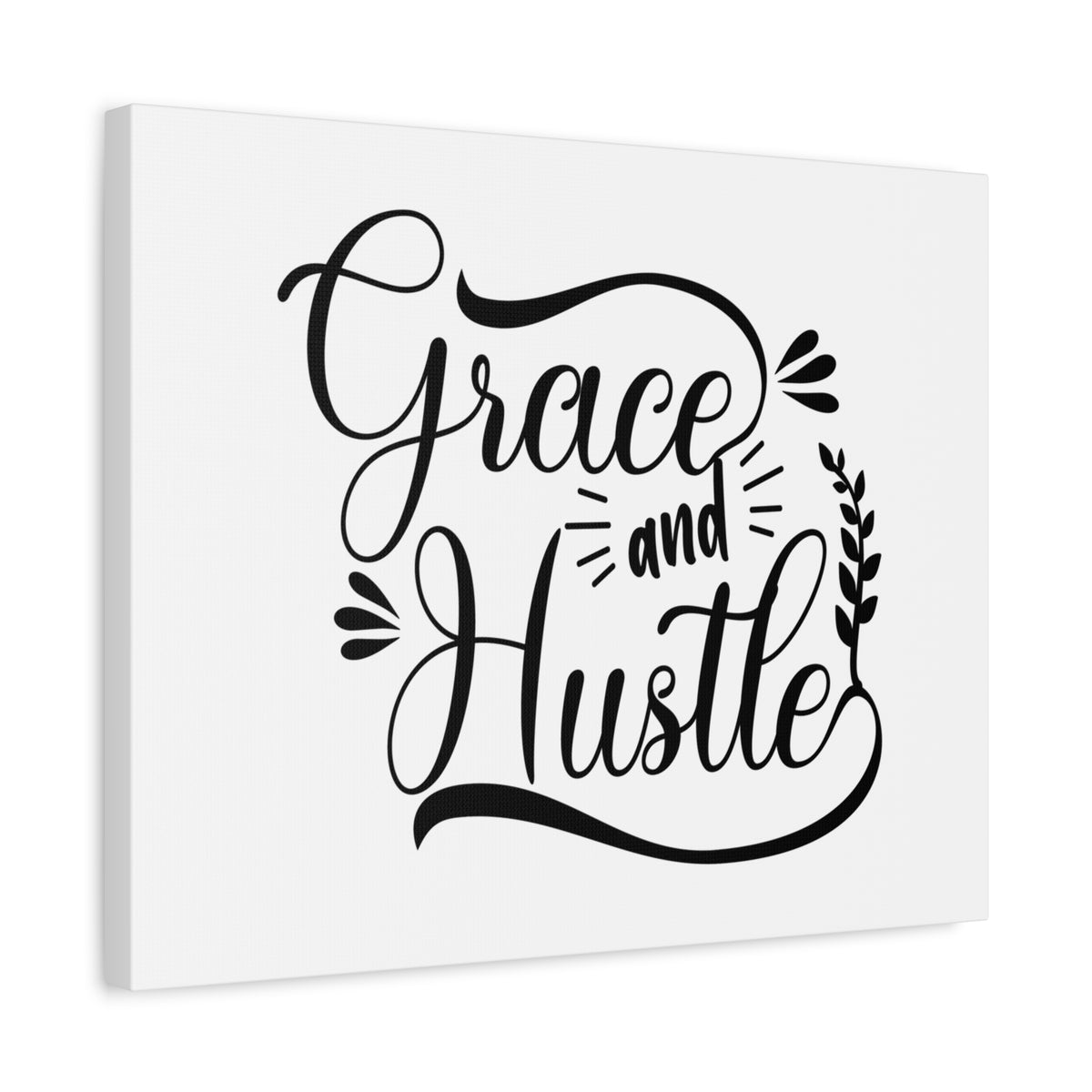 Inspirational Quote Canvas Grace And Hustle Wall Art Motivational Motto Inspiring Prints Artwork Decor Ready to Hang-Express Your Love Gifts