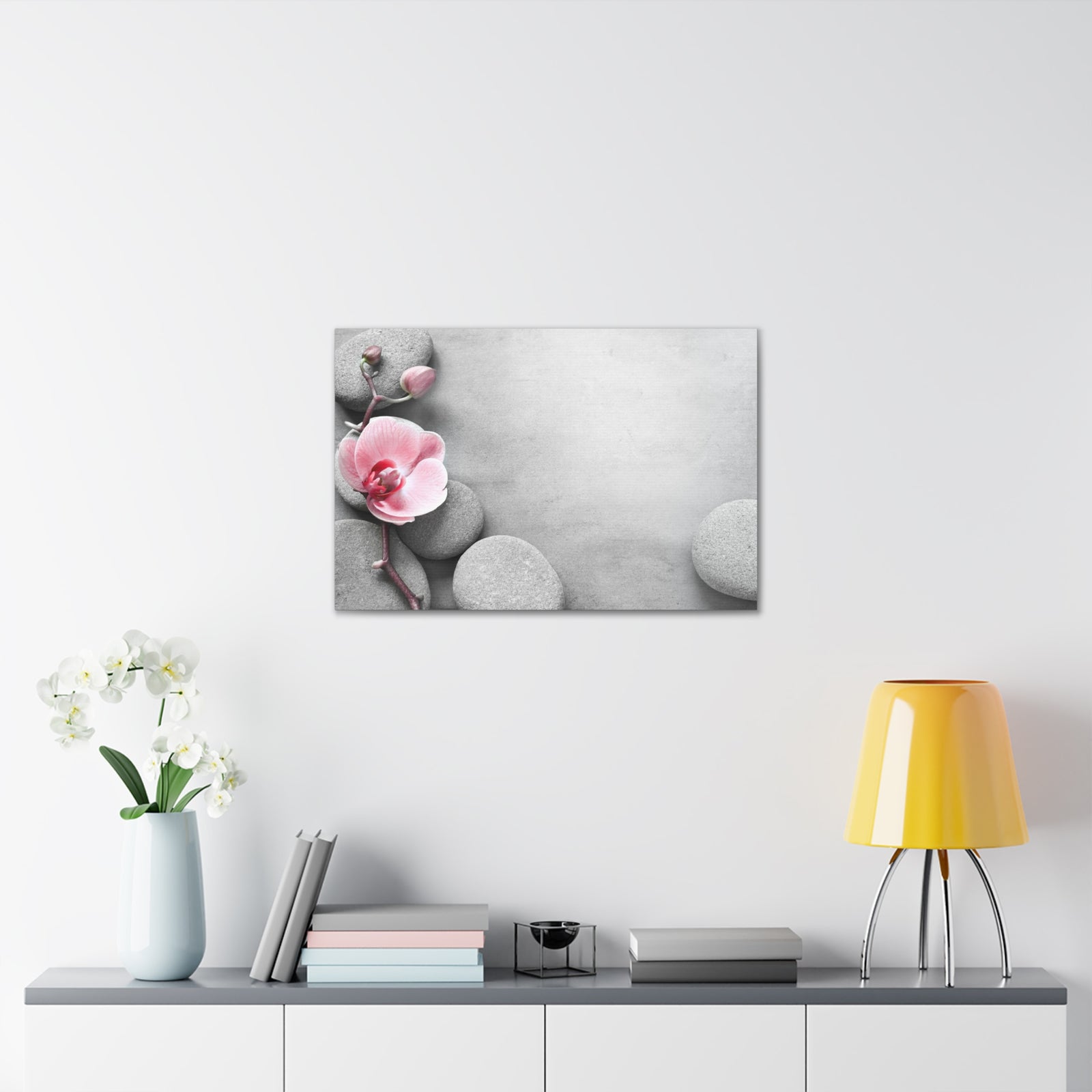 Orchid Pink Flower Forest Floral Nature Photography Canvas Wall Art for Home Decor Ready-to-Hang-Express Your Love Gifts