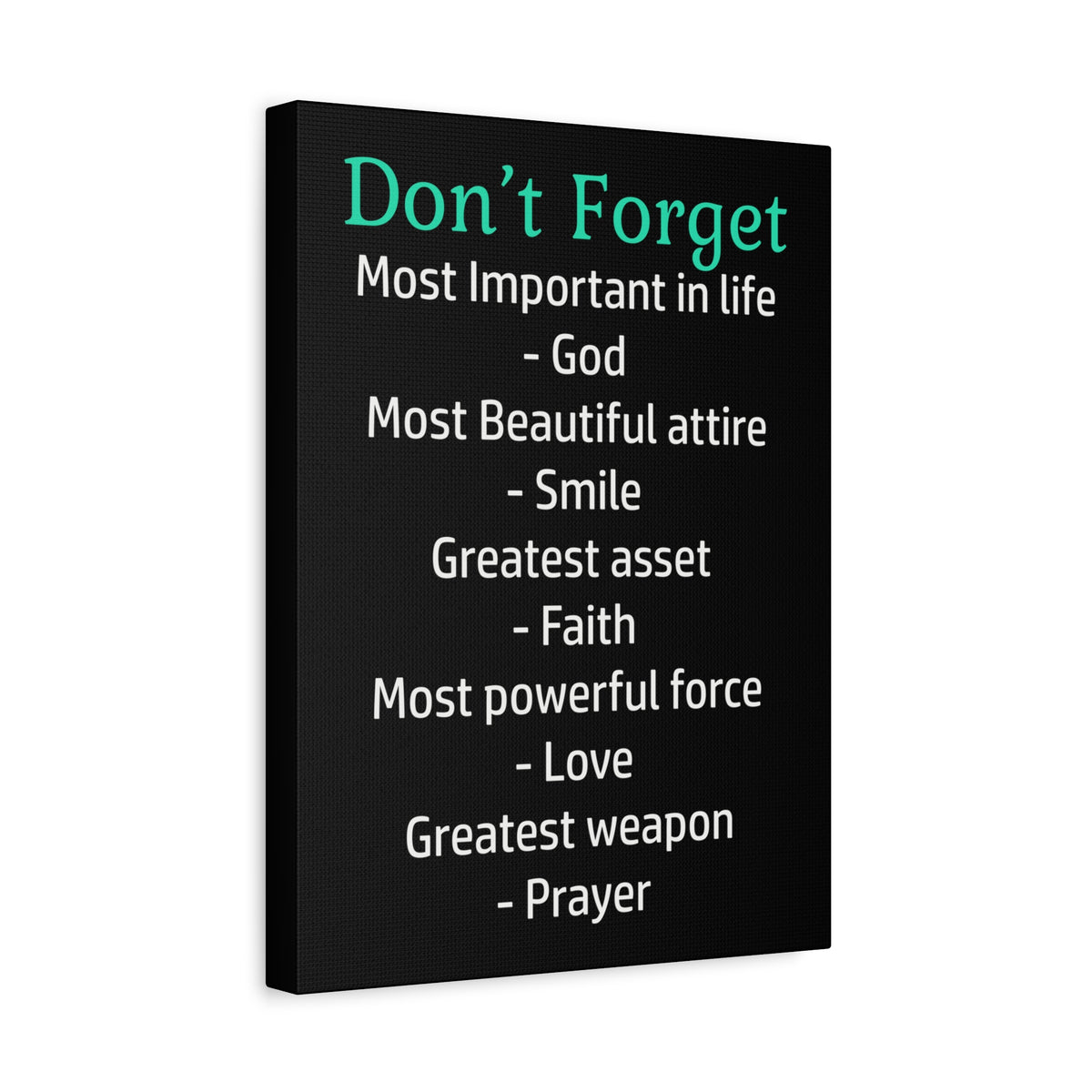 Inspirational Wall Art Don't Forget In Life Motivation Wall Decor for Home Office Gym Inspiring Success Quote Print Ready to Hang-Express Your Love Gifts