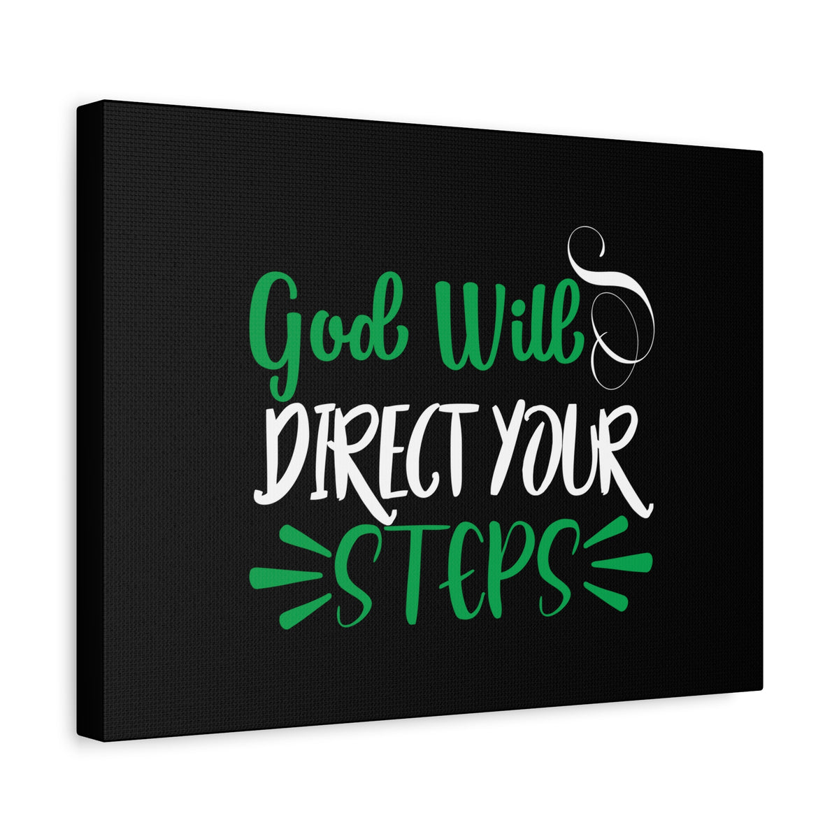 Scripture Canvas God Will Direct Your Steps Psalm 32:8 Christian Wall Art Bible Verse Print Ready to Hang-Express Your Love Gifts