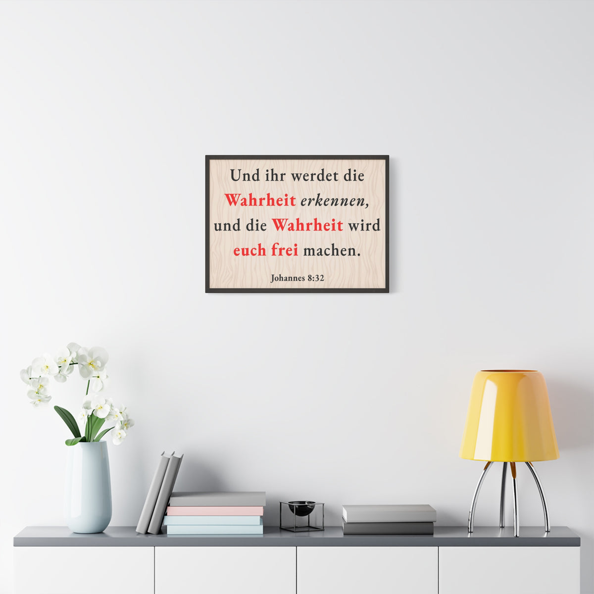 Scripture Walls Johannes 8:32 John 8:32 Truth Will Set You Free Bible Verse Canvas Christian Wall Art Ready to Hang Unframed-Express Your Love Gifts