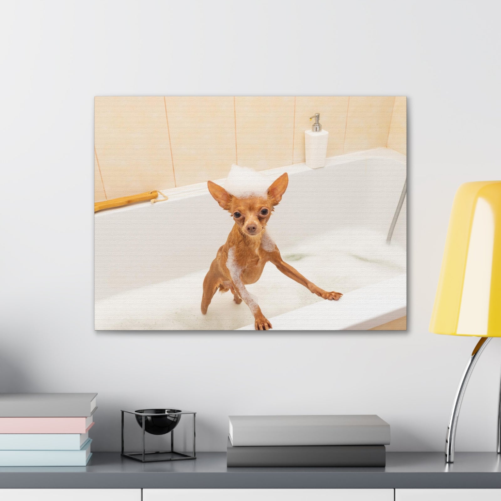 Cute Russkiy Toy Bath Canvas Wall Art for Home Decor Ready-to-Hang-Express Your Love Gifts