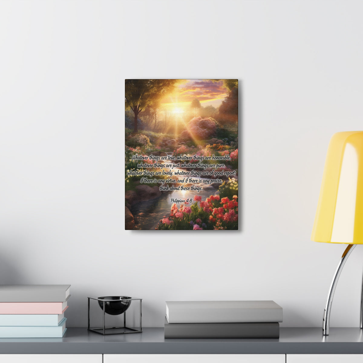Scripture Walls Whatever Things Philippians 4:8 Christian Wall Art Print Ready to Hang Unframed-Express Your Love Gifts