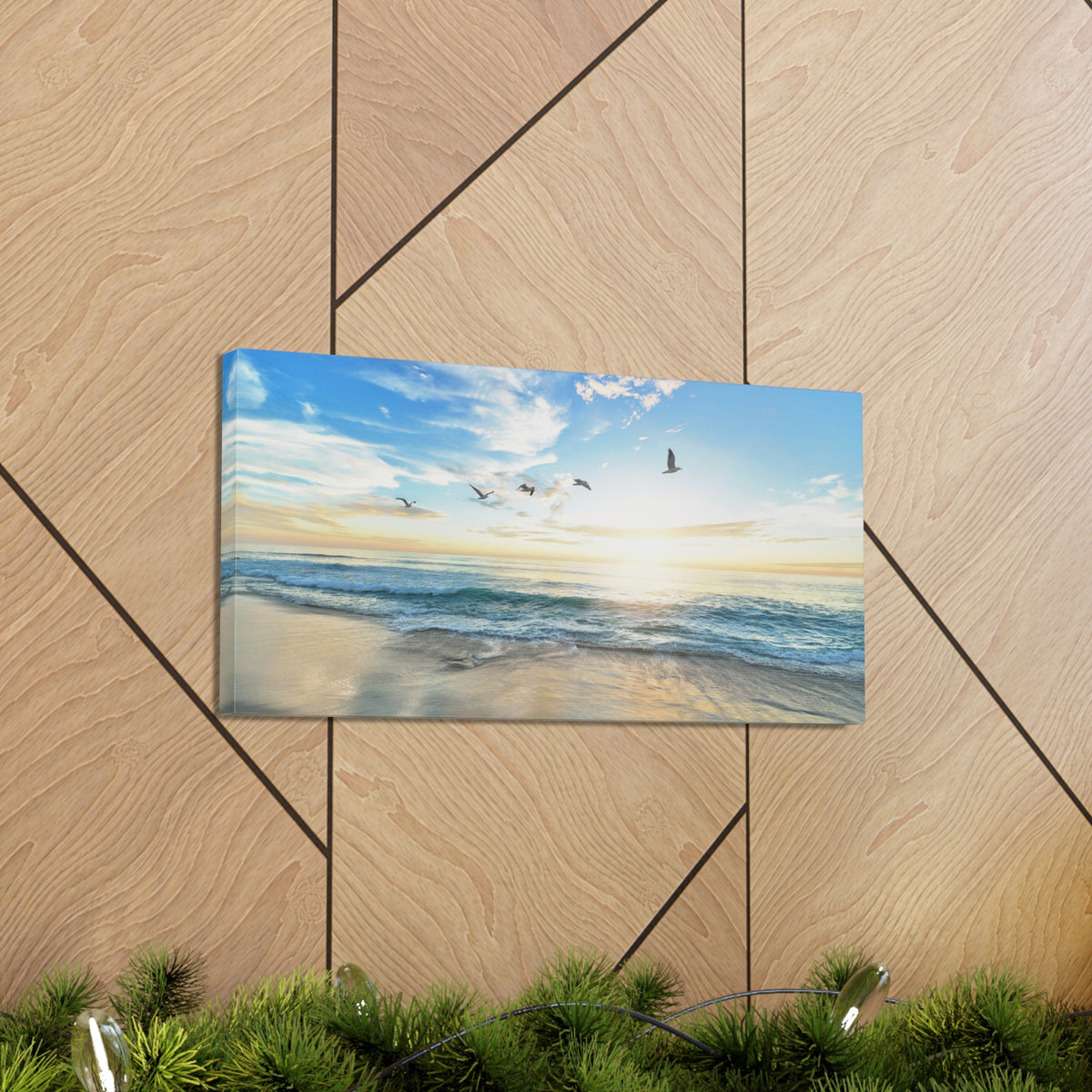 Ocean Flying Birds Ocean Canvas Wall Art for Home Decor Ready-to-Hang-Express Your Love Gifts