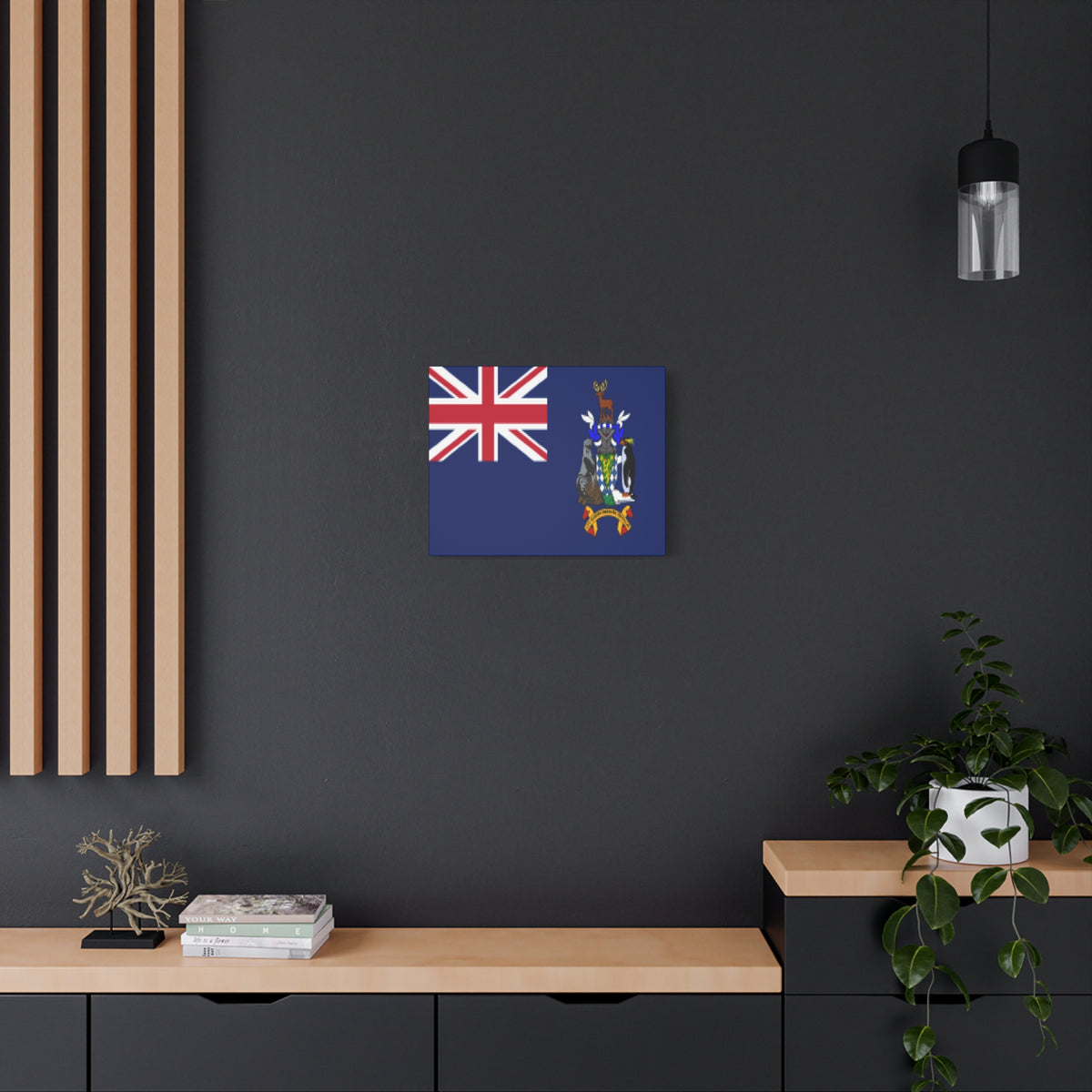 South Georgia Country Flag Canvas Vibrant Wall Art Unframed Home Decor-Express Your Love Gifts