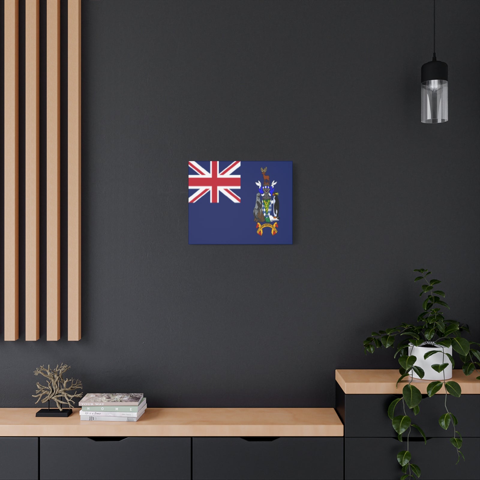 South Georgia Country Flag Canvas Vibrant Wall Art Unframed Home Decor-Express Your Love Gifts