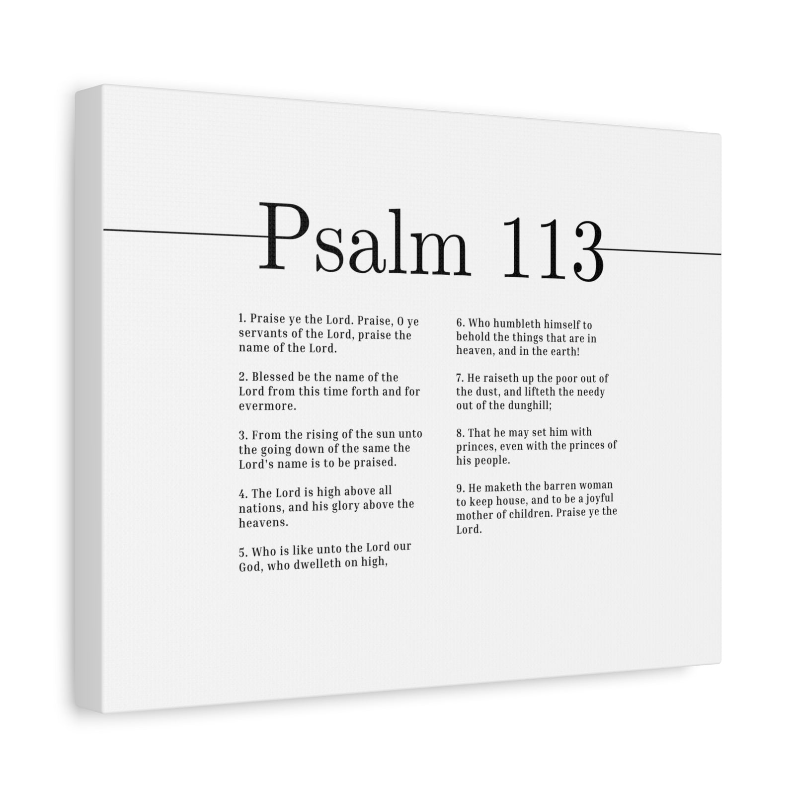 Scripture Canvas Servants Of The Lord Psalm 113 Christian Wall Art Bible Verse Print Ready to Hang-Express Your Love Gifts