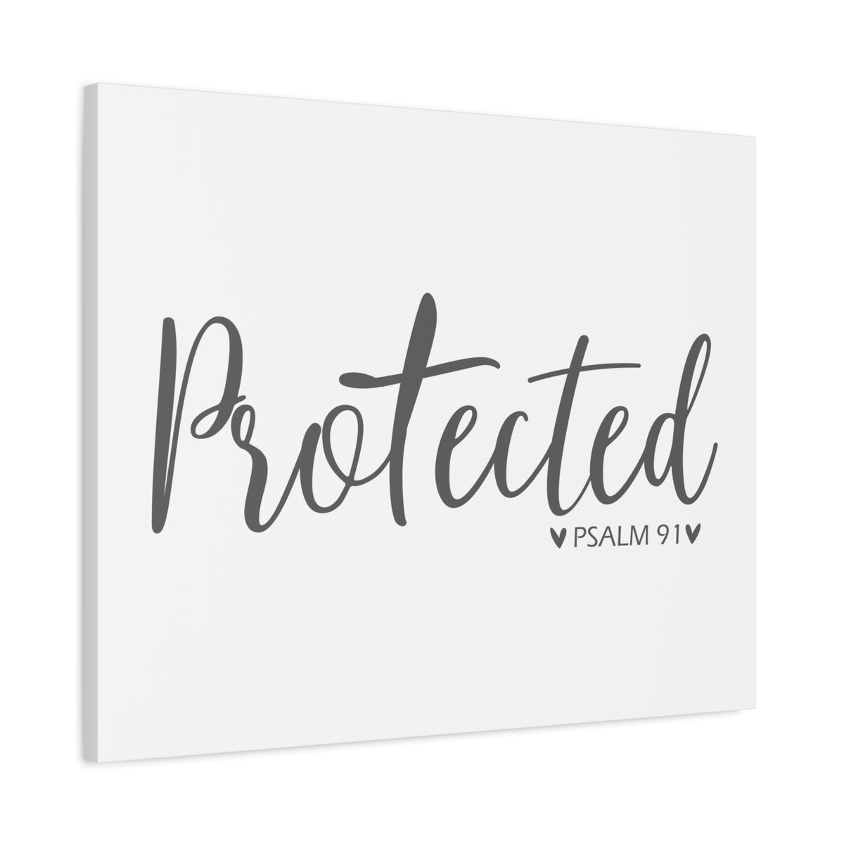 Scripture Canvas Protected Psalm 91 Christian Wall Art Bible Verse Print Ready to Hang-Express Your Love Gifts