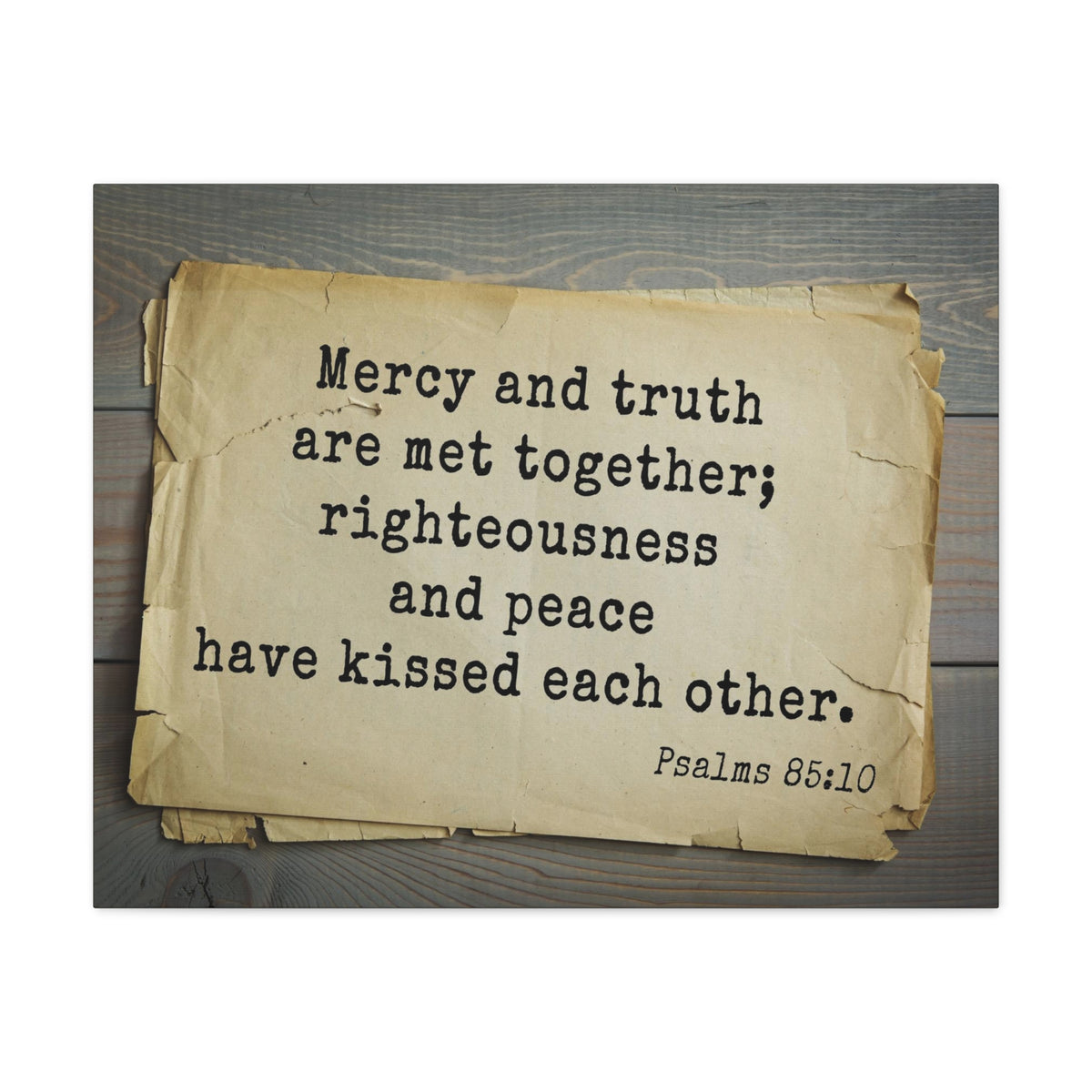 Scripture Walls Mercy And Truth Psalms 85:10 Bible Verse Canvas Christian Wall Art Bible Verse Print Ready To Hang-Express Your Love Gifts