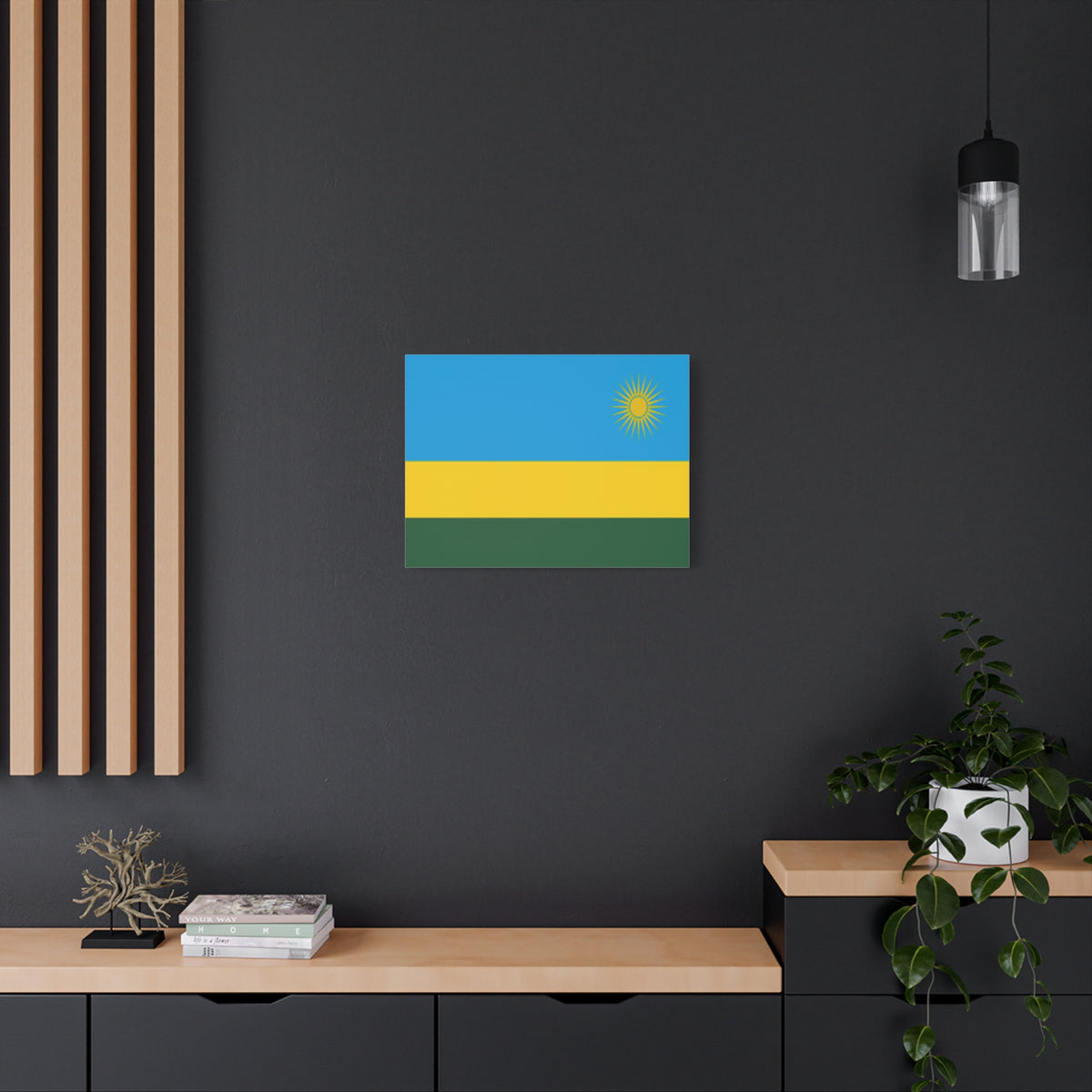 Rwanda Country Flag Canvas Vibrant Wall Art Unframed Home Decor-Express Your Love Gifts