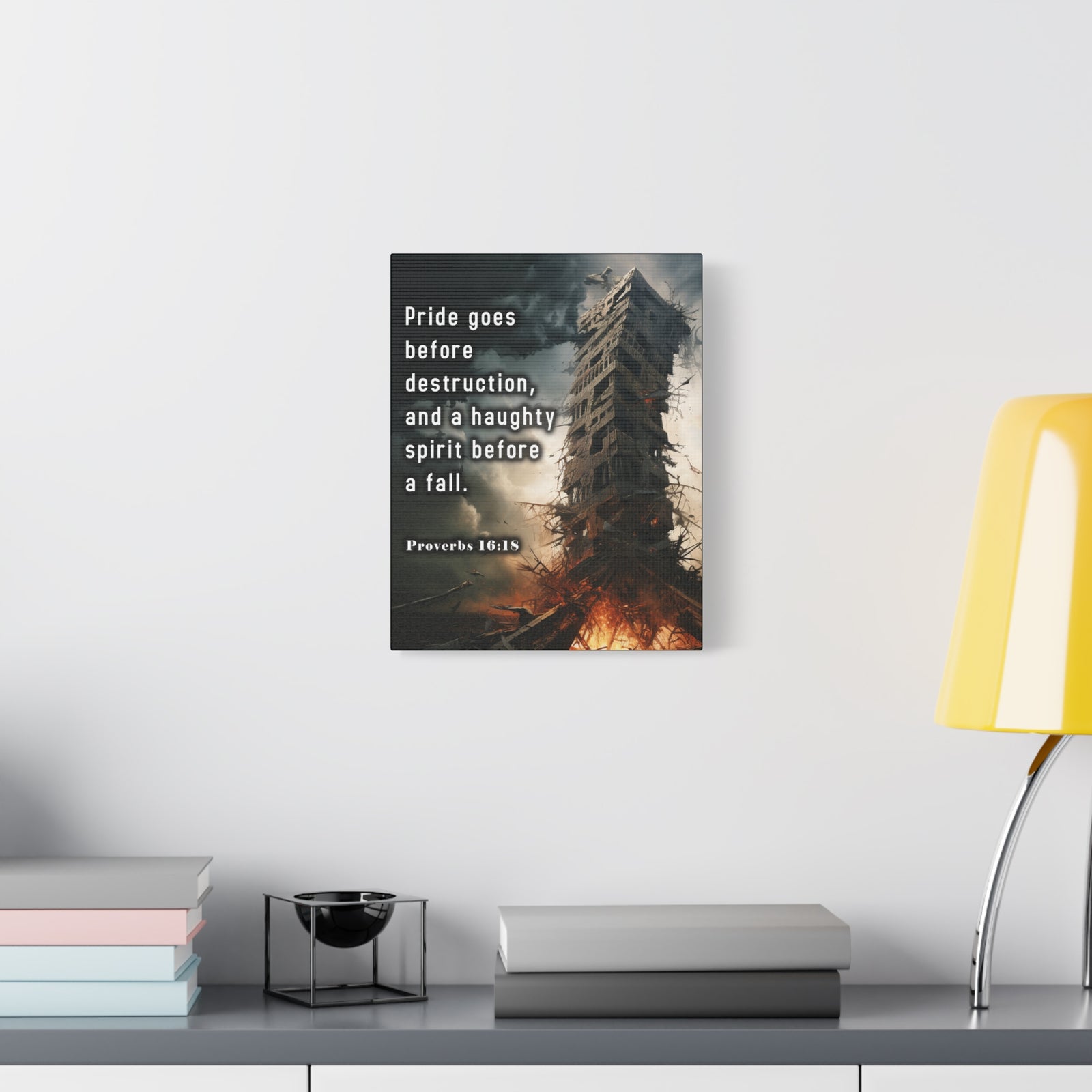 Scripture Walls Pride Before Fall Proverbs 16:18 Christian Wall Art Print Ready to Hang Unframed-Express Your Love Gifts