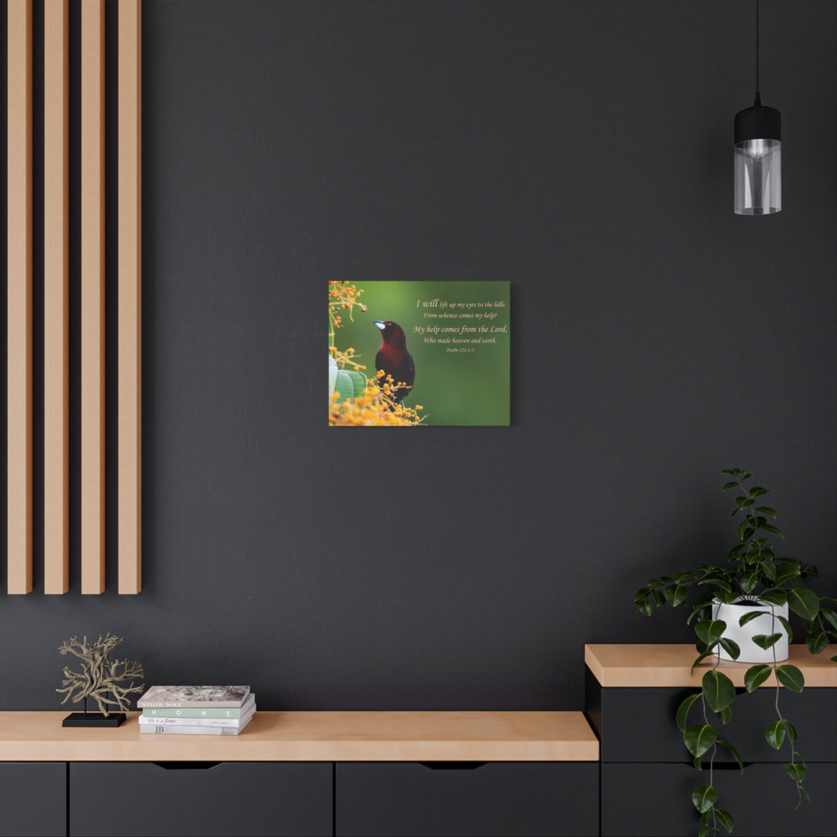 Scripture Canvas Comes From The Lord Psalm 121:1-2 Christian Wall Art Bible Verse Print Ready to Hang-Express Your Love Gifts