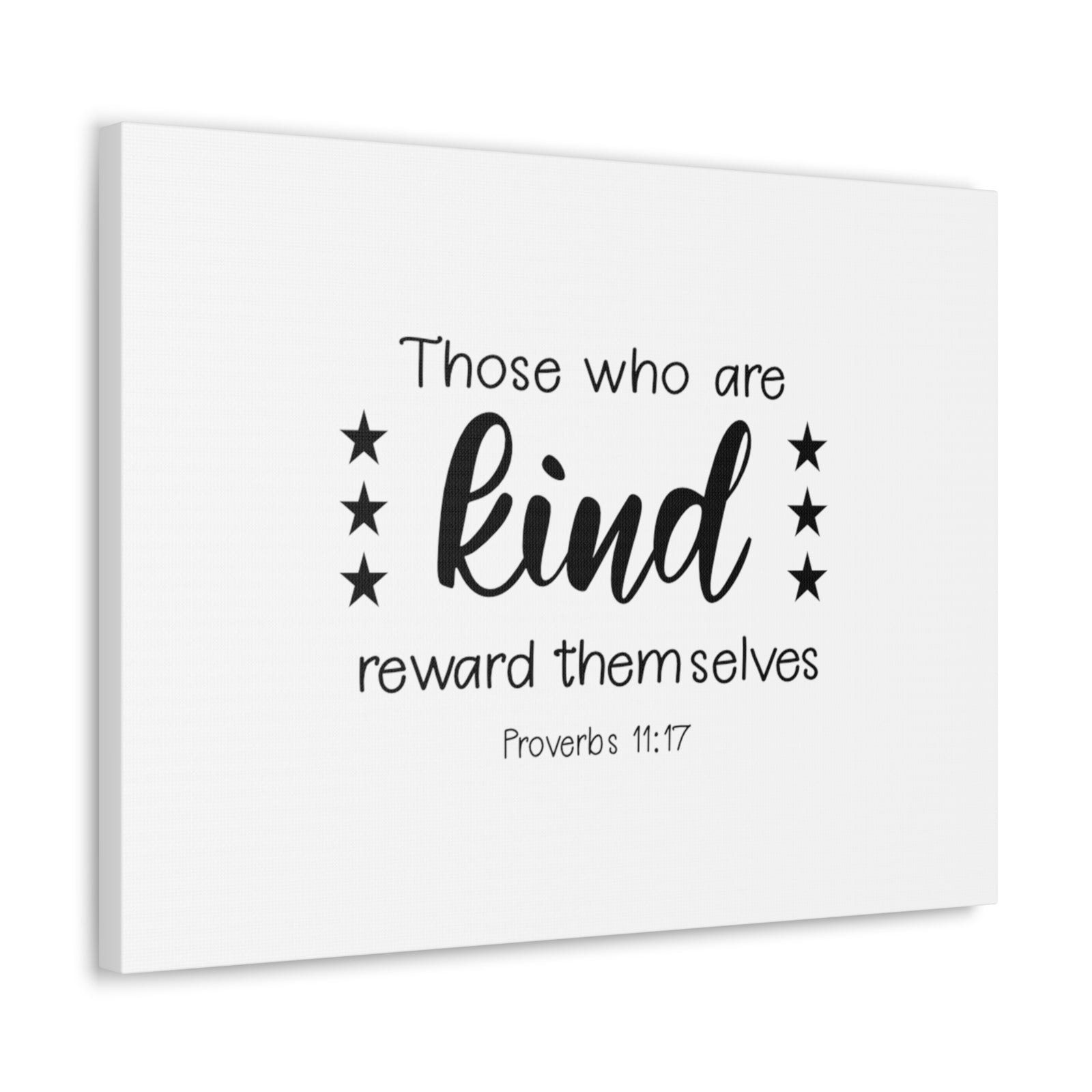 Scripture Walls Proverbs 11:17 Kind Bible Verse Canvas Christian Wall Art Ready to Hang Unframed-Express Your Love Gifts