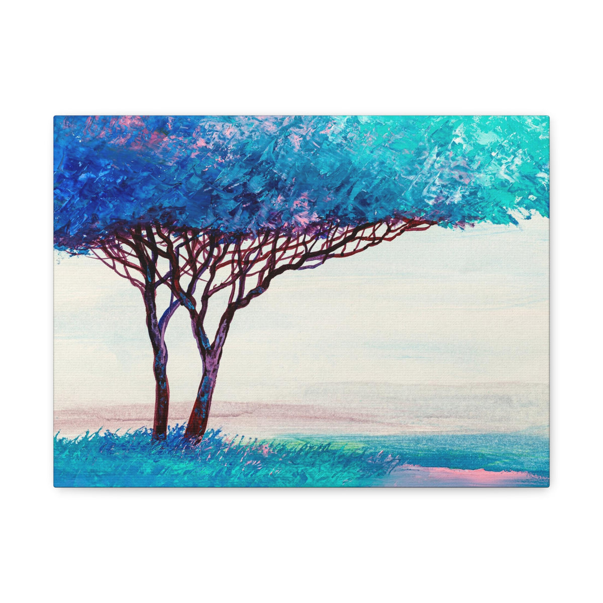 Oil Painting Landscape Abstract Tree Hand Painted Contemporary Art Canvas Wall Art for Home Decor Ready-to-Hang-Express Your Love Gifts
