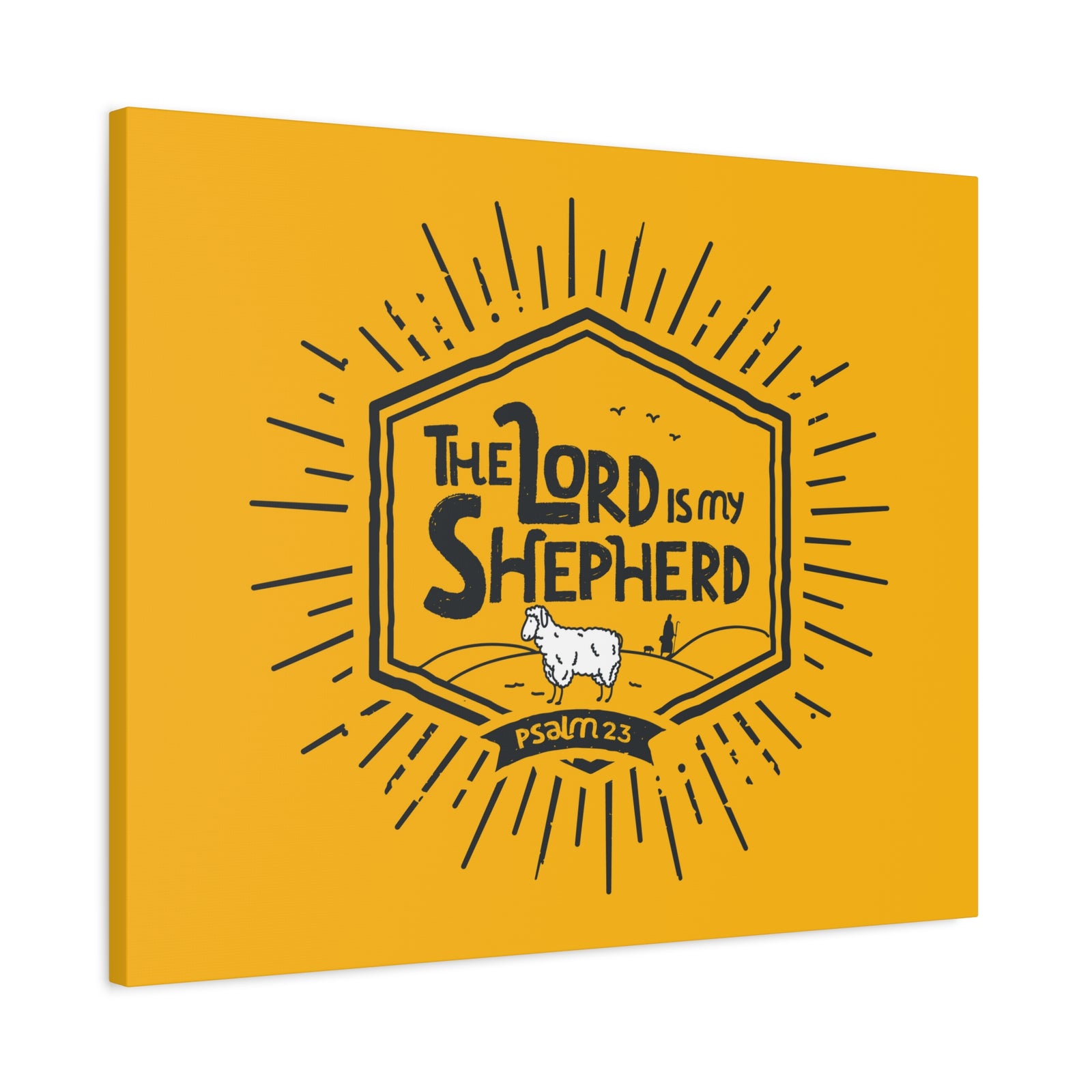 Scripture Canvas The Lord Is My Shepherd Psalm 23 Christian Wall Art Bible Verse Print Ready To Hang-Express Your Love Gifts