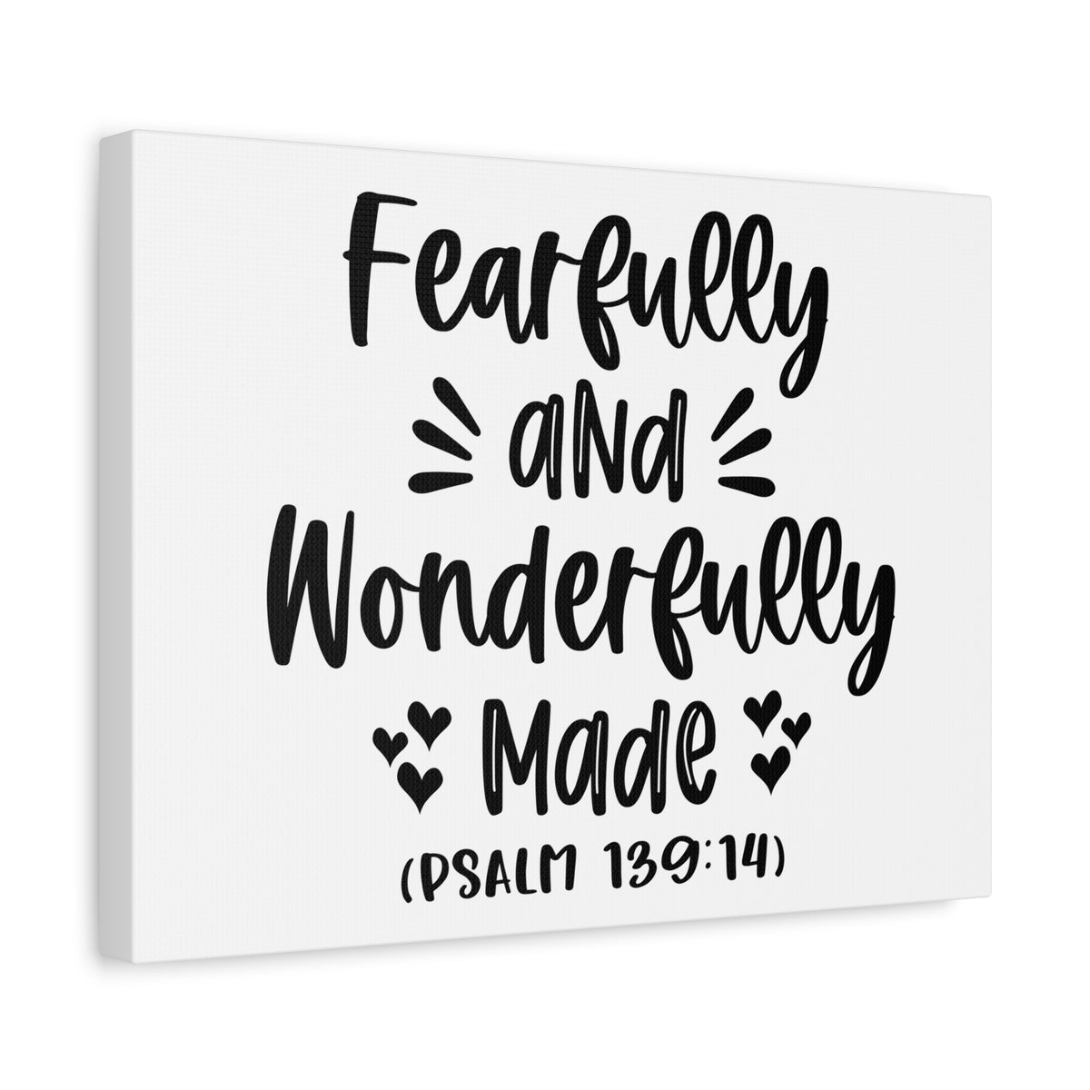 Scripture Walls Fearfully And Wonderfully Psalm 139:14 Hearts Bible Verse Canvas Christian Wall Art Ready to Hang-Express Your Love Gifts