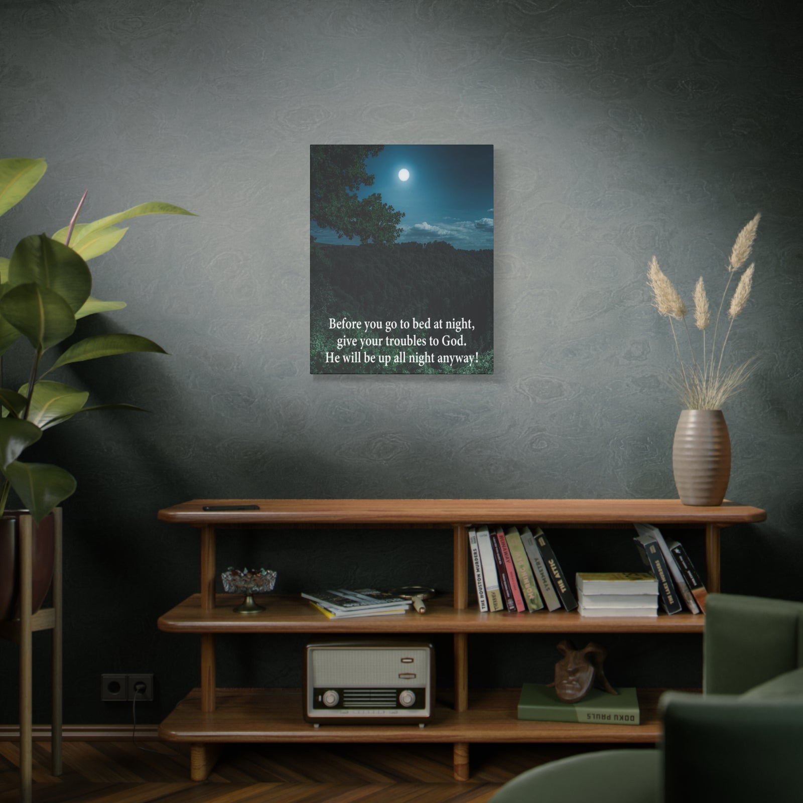 Scripture Walls God Has Your Problems Psalm 55:22 Canvas Bible Verse Christian Wall Art Ready to Hang-Express Your Love Gifts