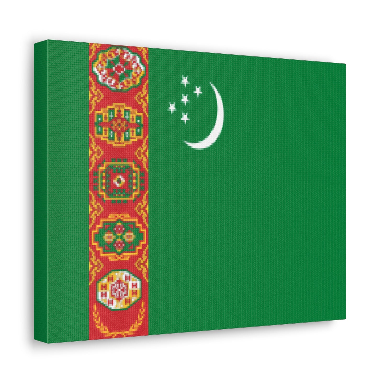 Turkmenistan Country Flag Canvas Vibrant Wall Art Unframed Home Decor-Express Your Love Gifts