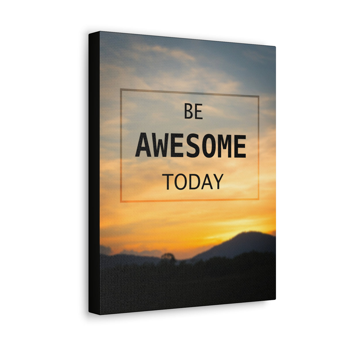 Inspirational Quote Canvas Be Awesome Today Motivational Print Ready to Hang Artwork-Express Your Love Gifts