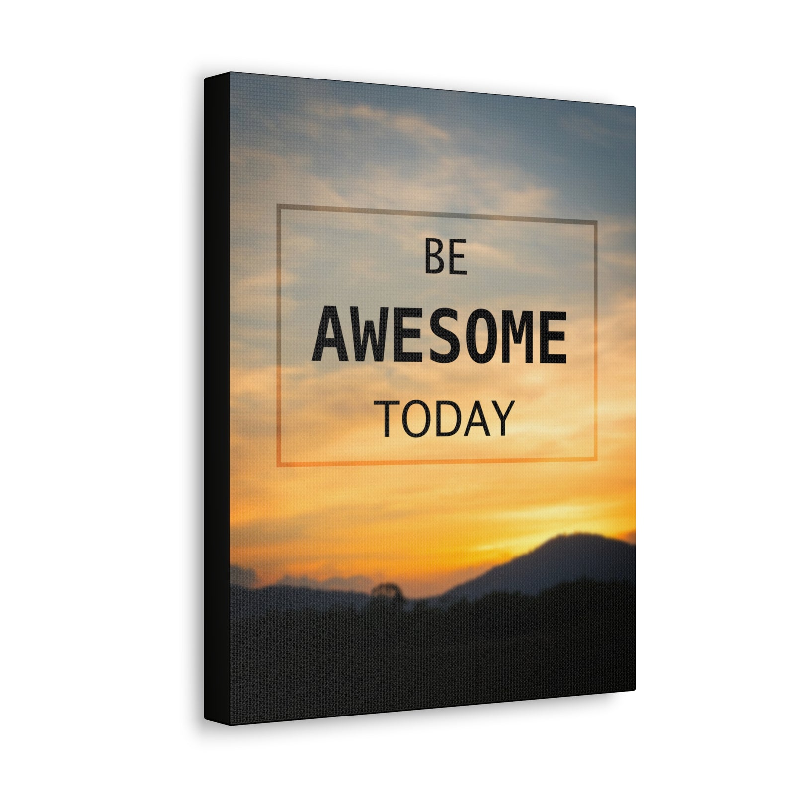 Inspirational Quote Canvas Be Awesome Today Motivational Print Ready to Hang Artwork-Express Your Love Gifts