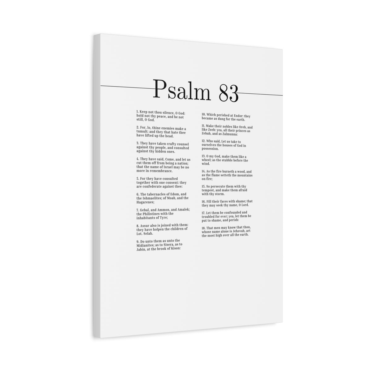 Scripture Canvas The Most High Over All The Earth Psalm 83 Christian Wall Art Bible Verse Print Ready to Hang-Express Your Love Gifts