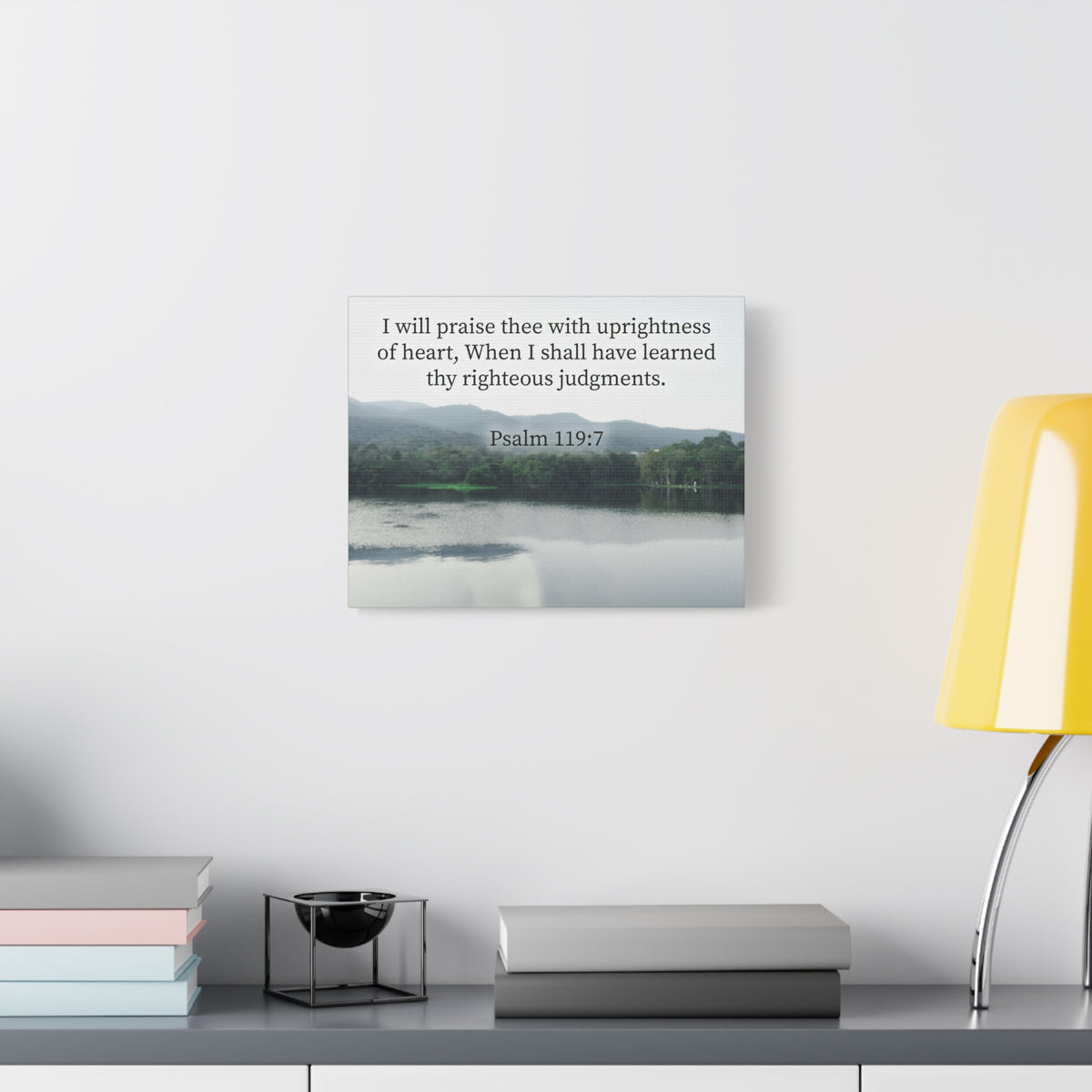 Bible Verse Canvas Righteous Judgments Psalm 119:7 Christian Home Decor Scripture Art-Express Your Love Gifts