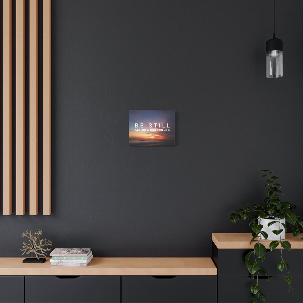 Scripture Canvas Be Still Psalm 46:10 Christian Wall Art Bible Verse Print Ready to Hang-Express Your Love Gifts