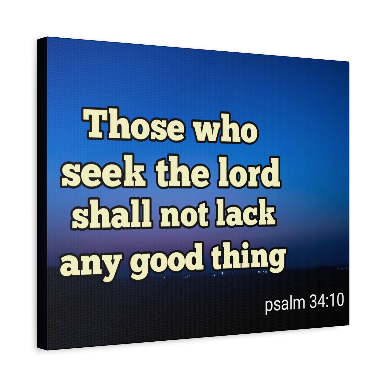 Scripture Walls Seek The Lord Psalm 34:10 Bible Verse Canvas Christian Wall Art Ready to Hang-Express Your Love Gifts