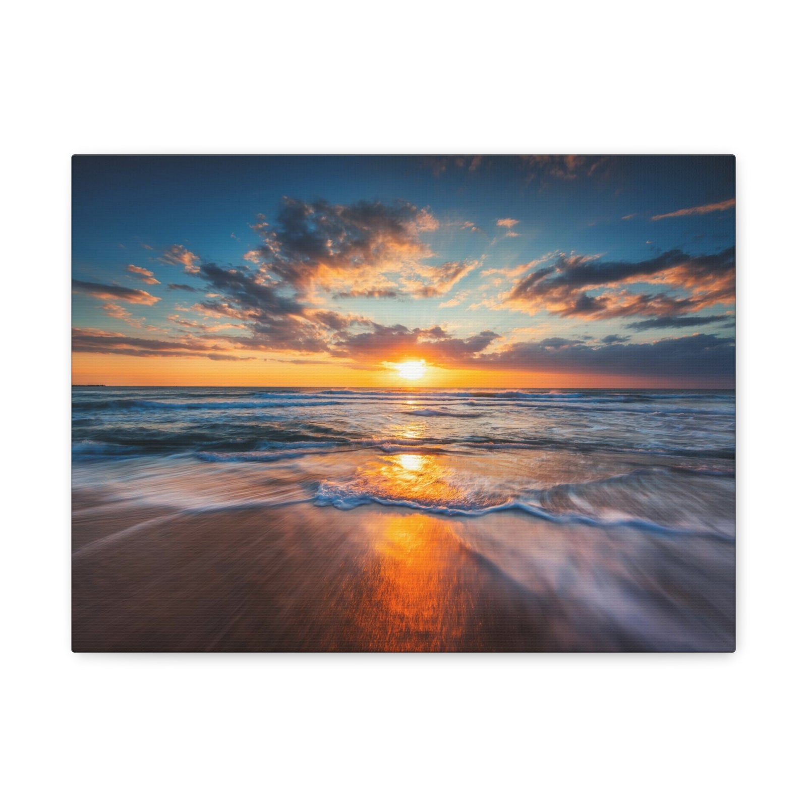 Sunrise Over The Sea Ocean Canvas Wall Art for Home Decor Ready-to-Hang-Express Your Love Gifts