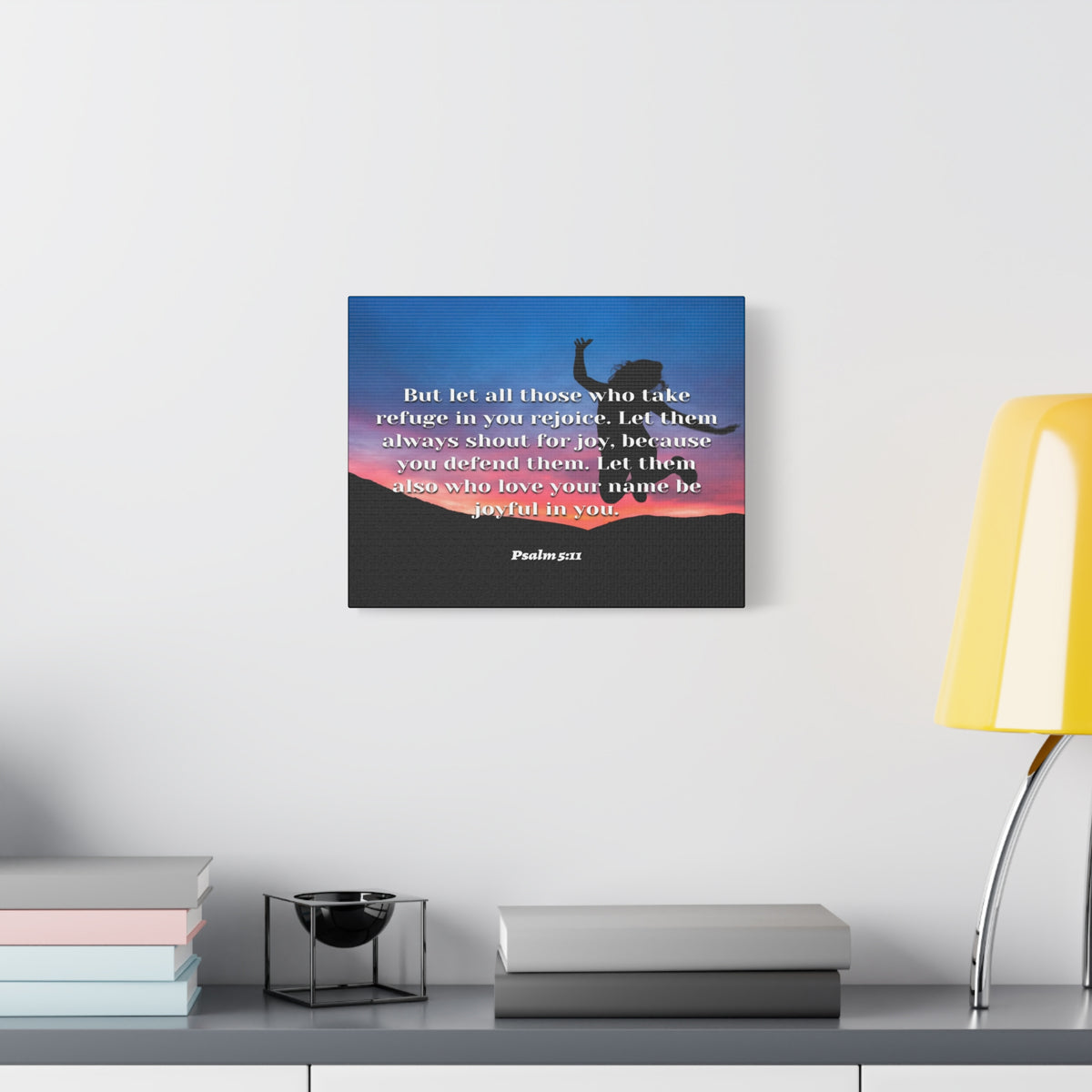 Scripture Canvas Trust In You Psalm 5:11 Christian Wall Art Bible Verse Print Ready to Hang-Express Your Love Gifts