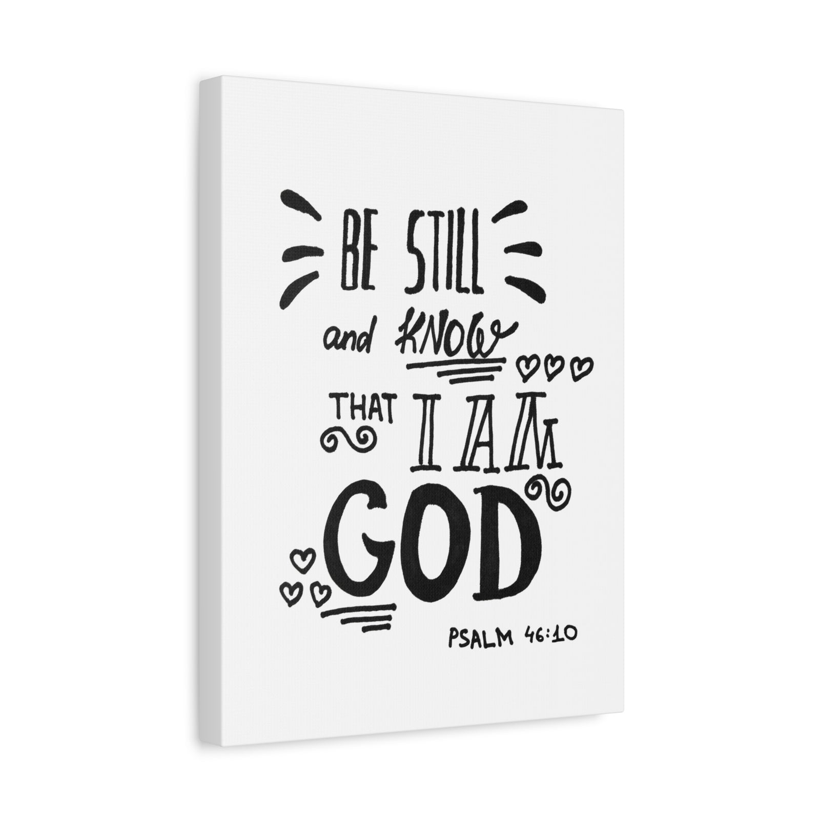 Scripture Walls I Am God Psalm 46:10 Bible Verse Canvas Christian Wall Art Ready to Hang-Express Your Love Gifts
