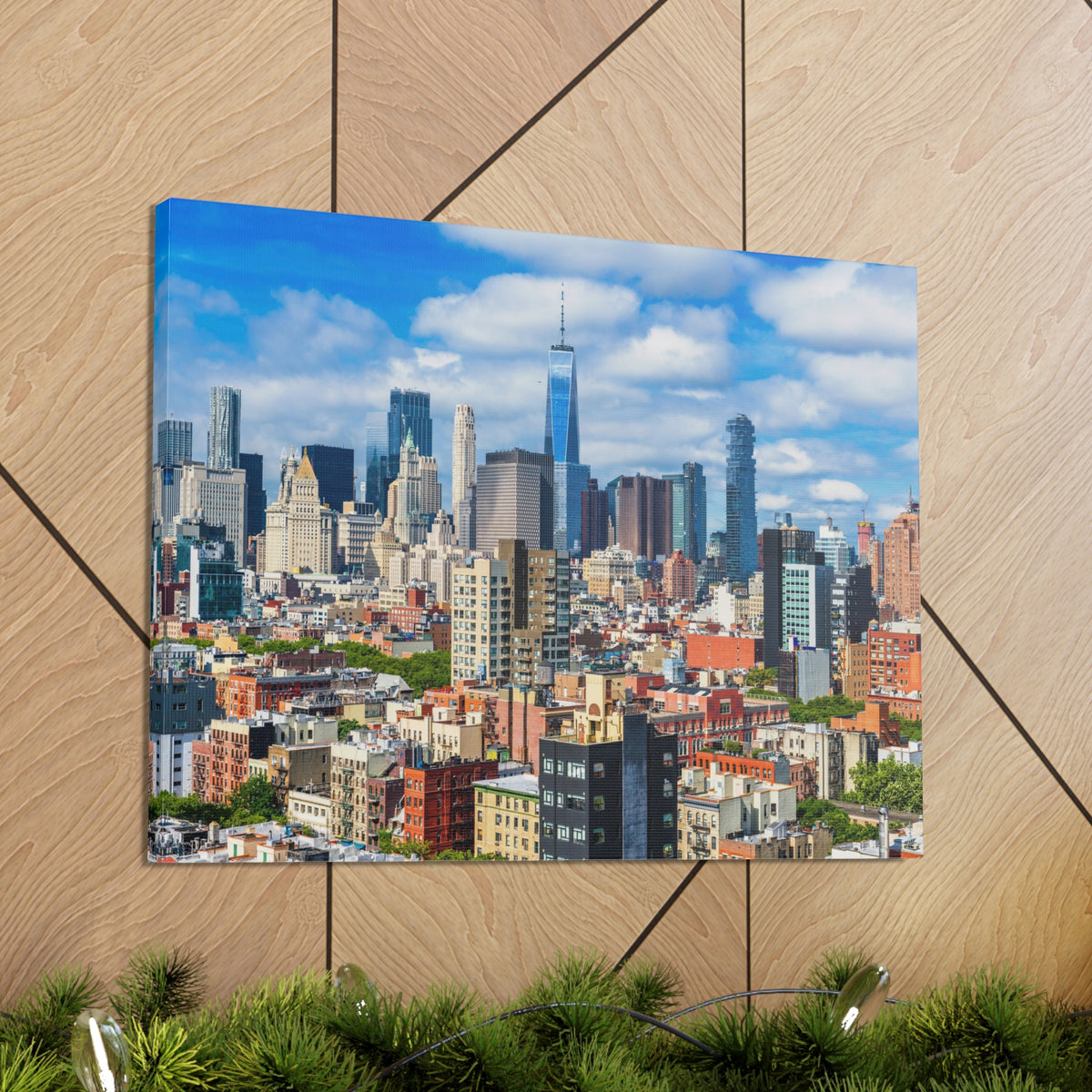 New York Daytime Skyline Canvas Artwork High-Quality Breathtaking Stunning Cityscape for Home Decor Ready to Hang-Express Your Love Gifts