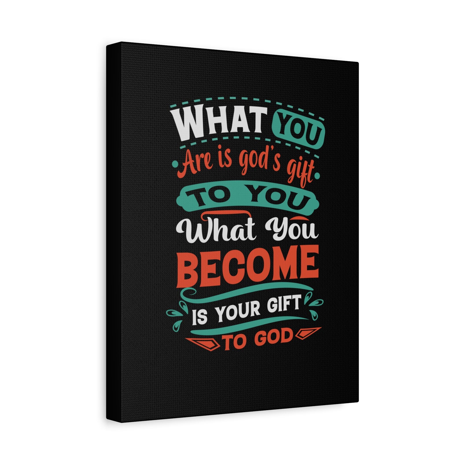Scripture Canvas God's Gift Psalm 139:13 Black Christian Wall Art Bible Verse Print Ready to Hang-Express Your Love Gifts