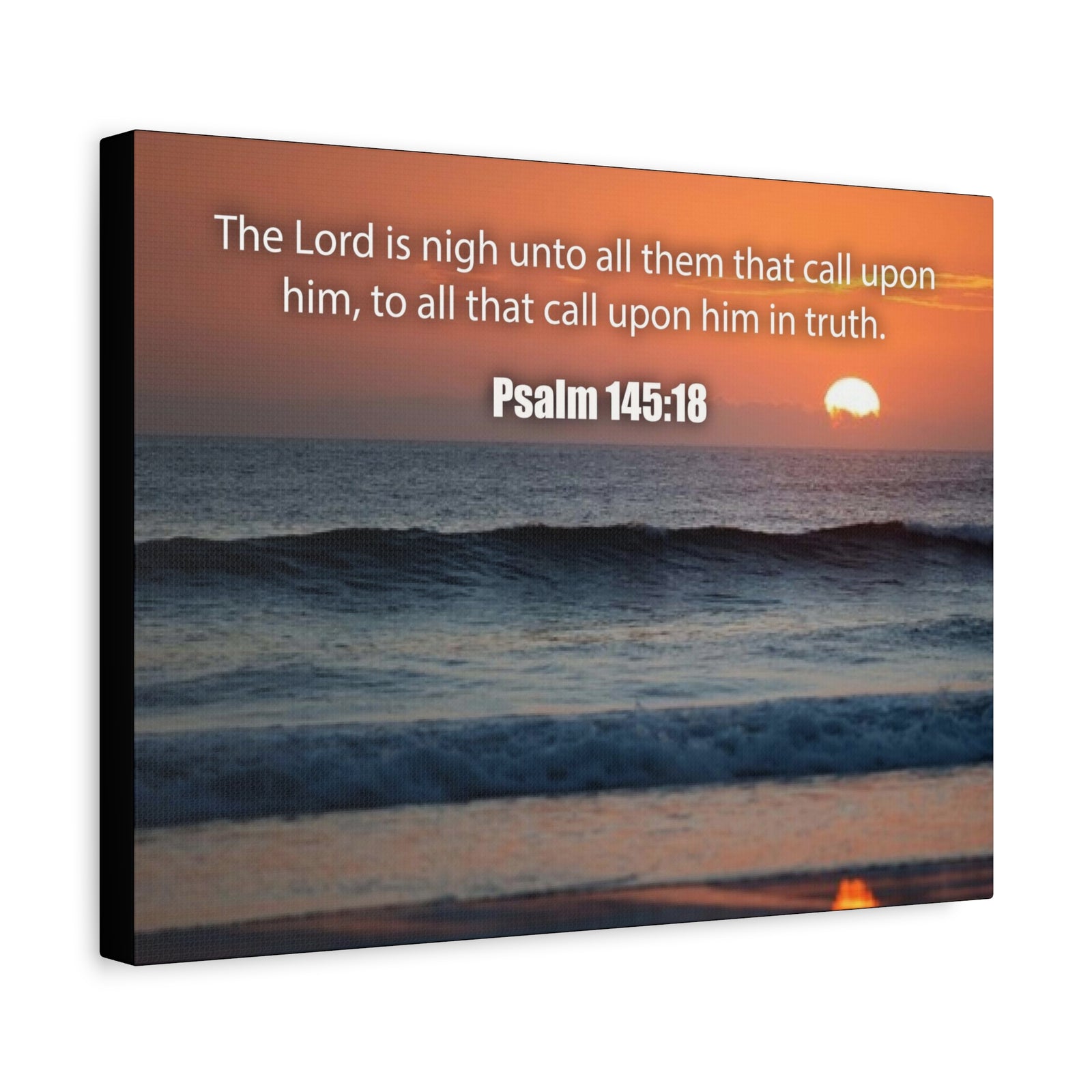 Bible Verse Canvas The Lord is Nigh Psalm 145:18 Christian Home Decor Scripture Art-Express Your Love Gifts