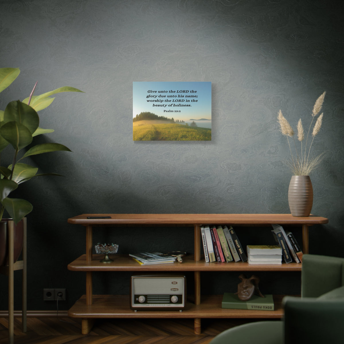 Scripture Walls Worship The Lord Psalm 29:2 Bible Verse Canvas Christian Wall Art Ready to Hang-Express Your Love Gifts