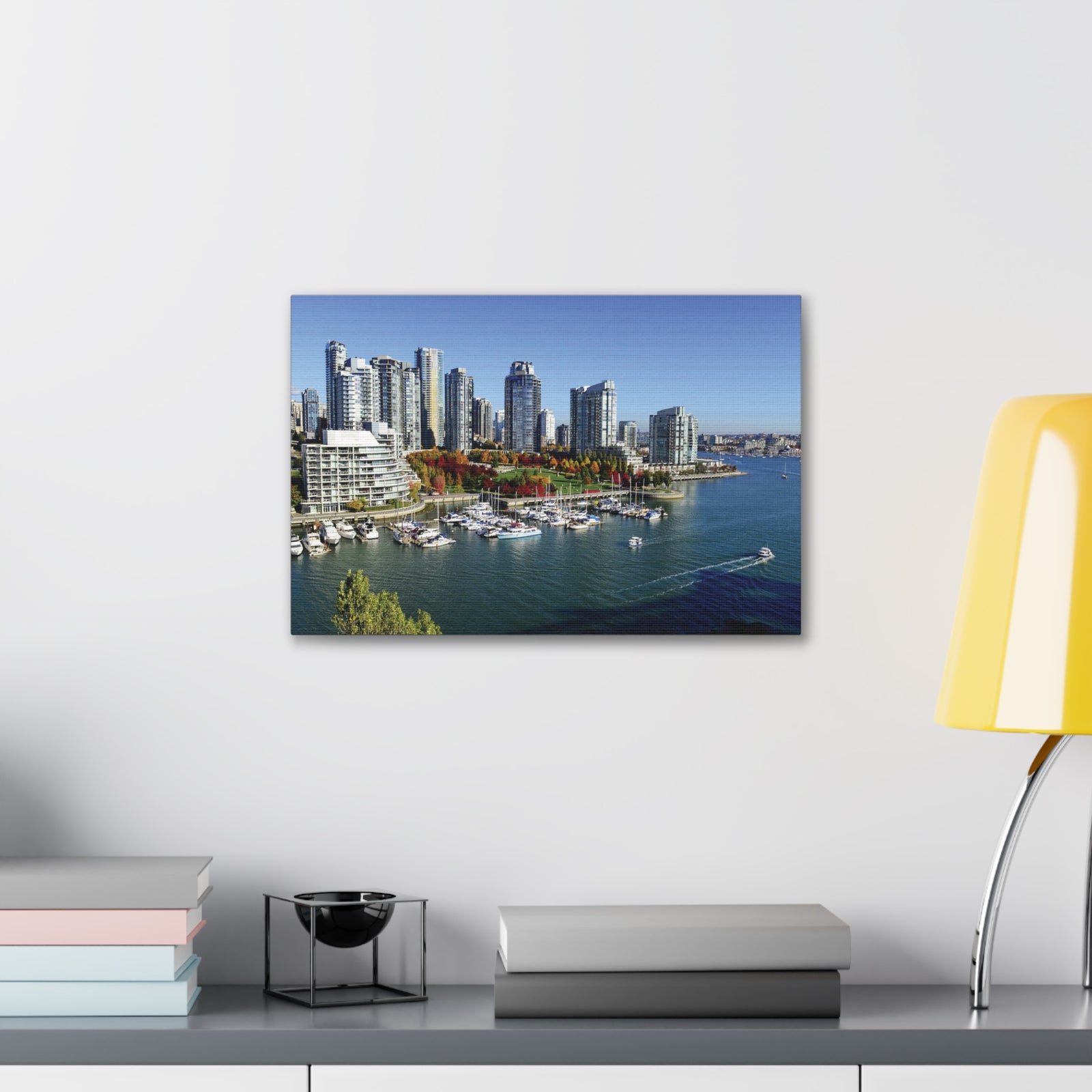 Vancouver Daytime Skyline Canvas Artwork High-Quality Breathtaking Stunning Cityscape for Home Decor Ready to Hang-Express Your Love Gifts