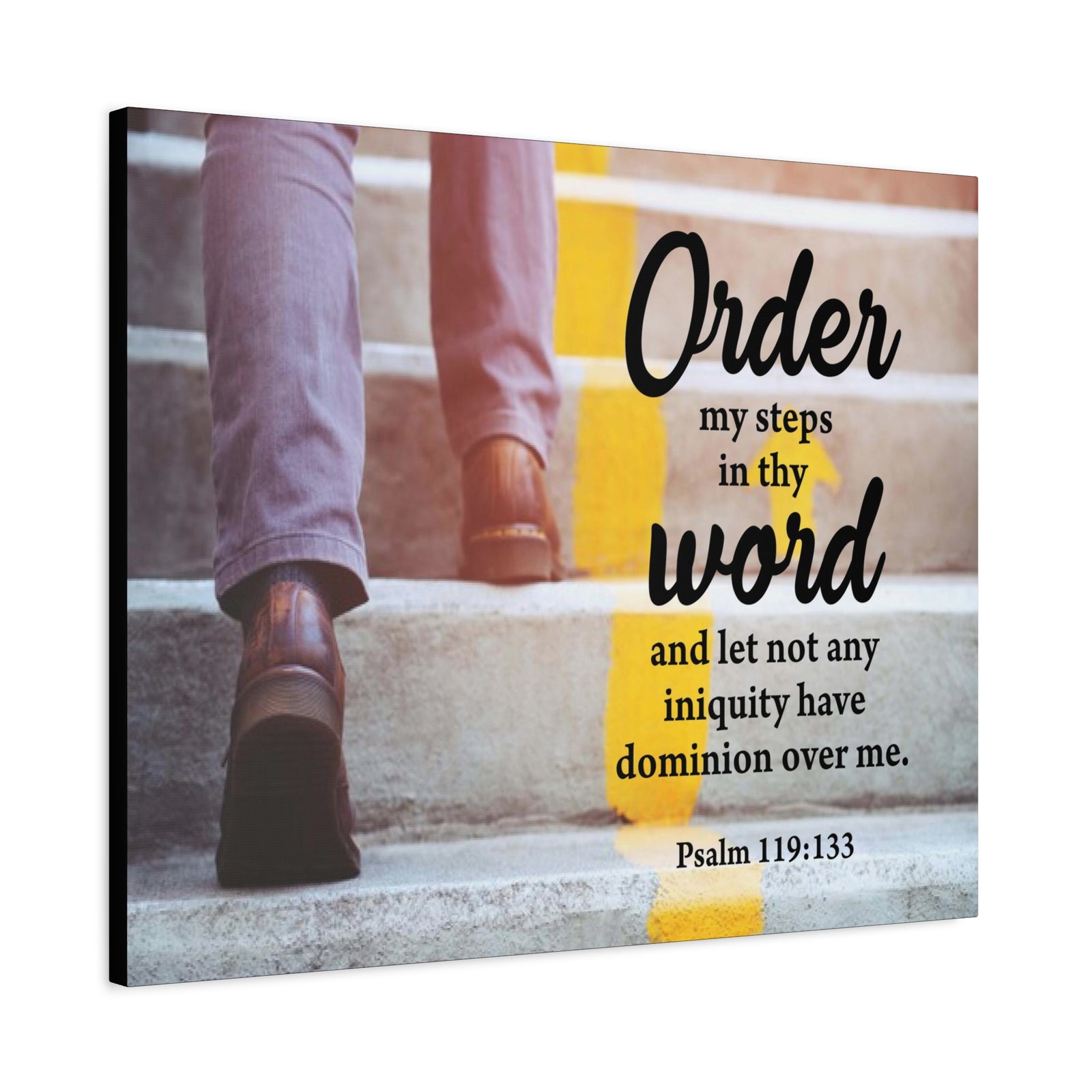 Scripture Canvas Dominion Over Me Psalm 119:133 Christian Wall Art Bible Verse Print Ready to Hang-Express Your Love Gifts