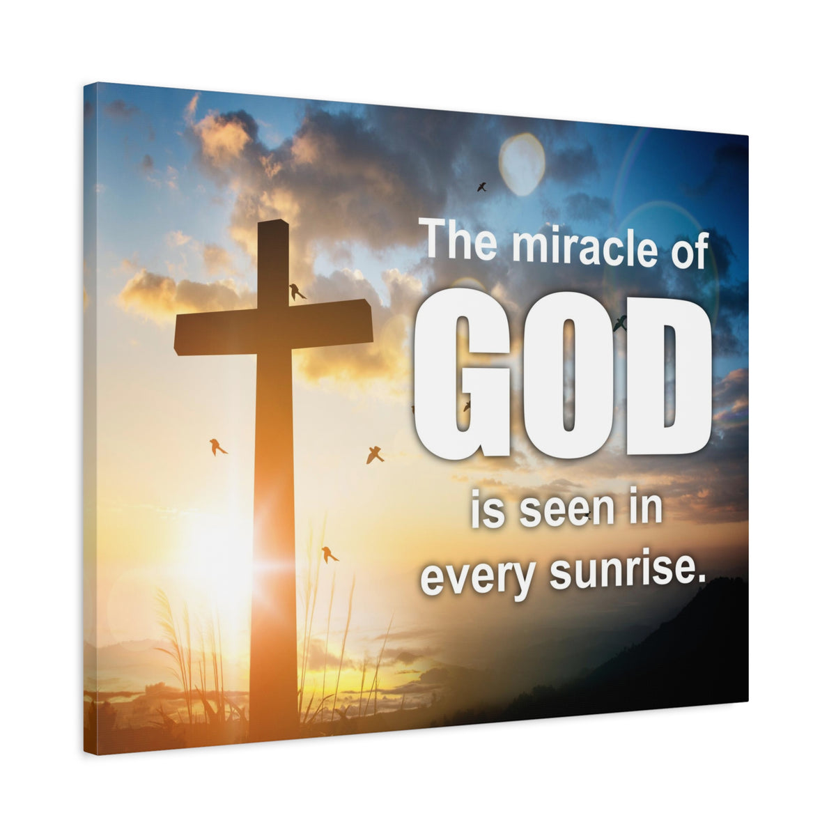 Scripture Canvas The Miracle of God Psalm 118:24 Christian Wall Art Bible Verse Print Ready to Hang-Express Your Love Gifts