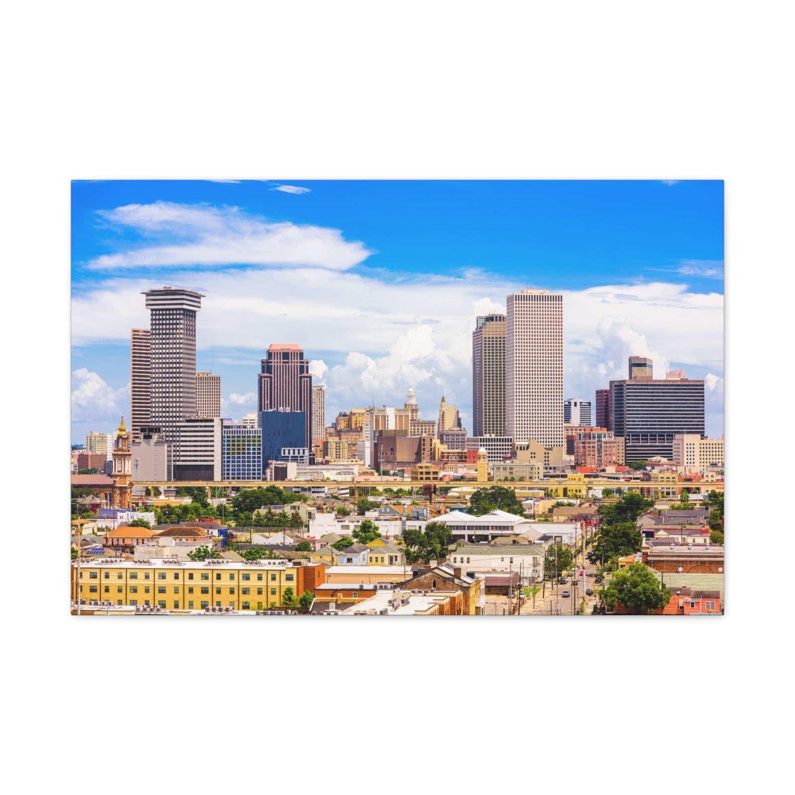 New Orleans Daytime Skyline Canvas Artwork High-Quality Breathtaking Stunning Cityscape for Home Decor Ready to Hang-Express Your Love Gifts