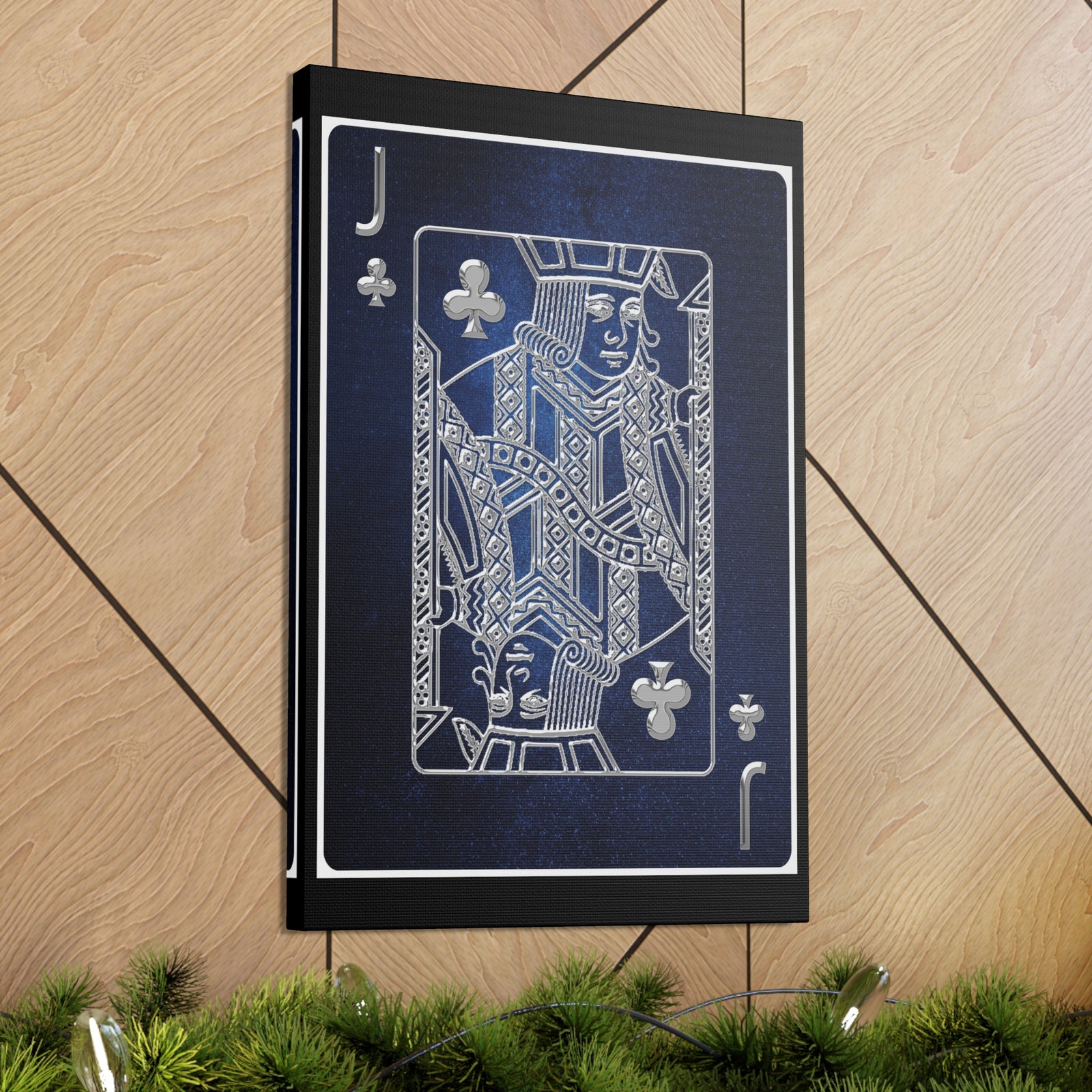 Jack Of Clubs Space Background Playing Card Canvas Wall Art for Home Decor Ready-to-Hang-Express Your Love Gifts