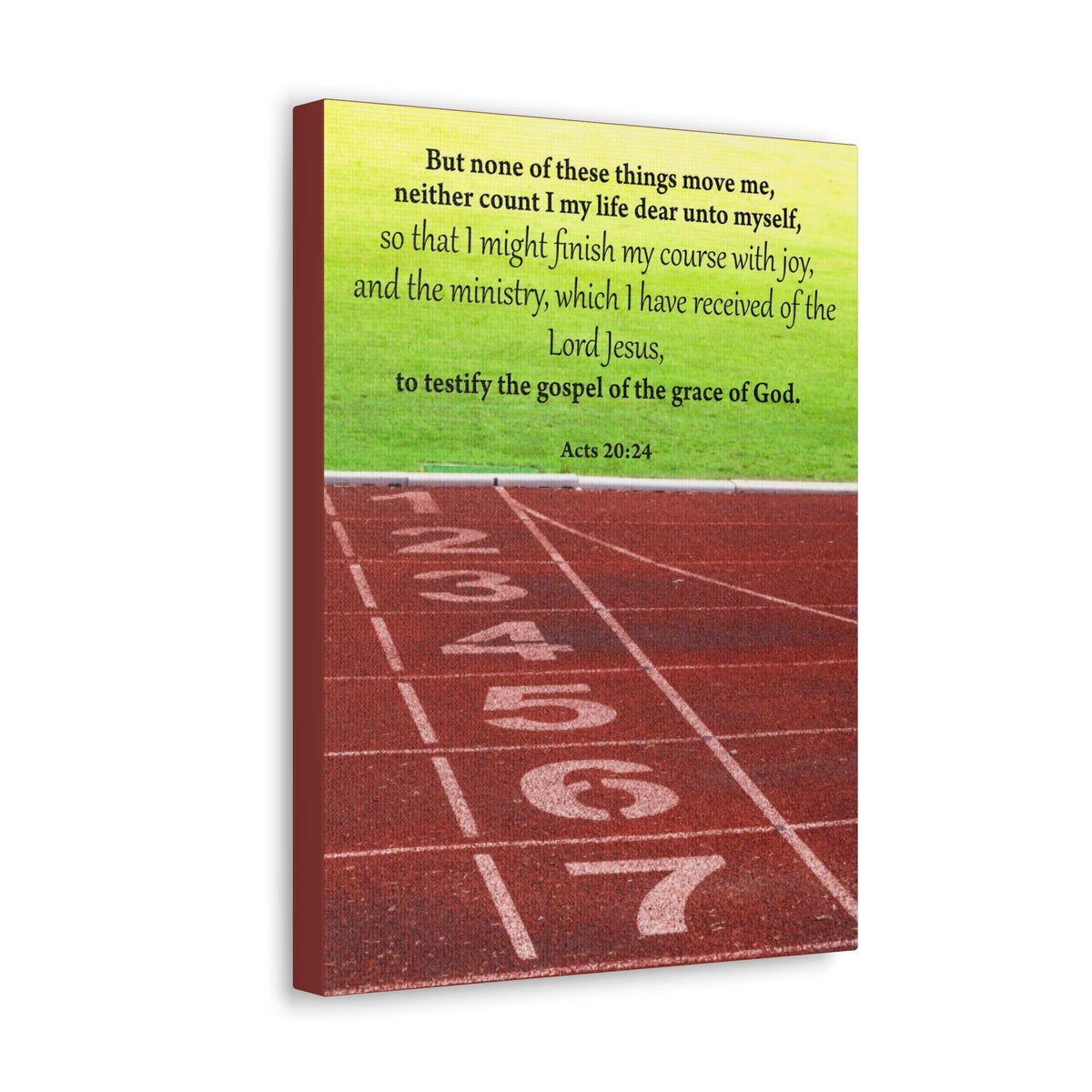 Bible Verse Canvas Testify the Gospel Acts 20:24 Christian Home Decor Scripture Art-Express Your Love Gifts