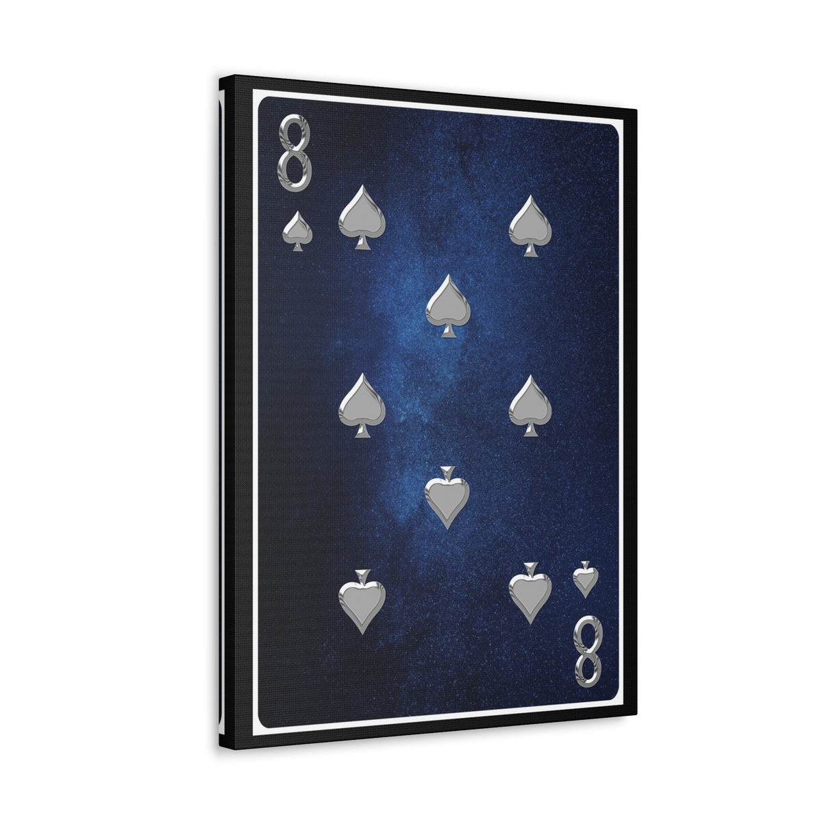 Eight Of Spades Space Background Playing Card Canvas Wall Art for Home Decor Ready-to-Hang-Express Your Love Gifts