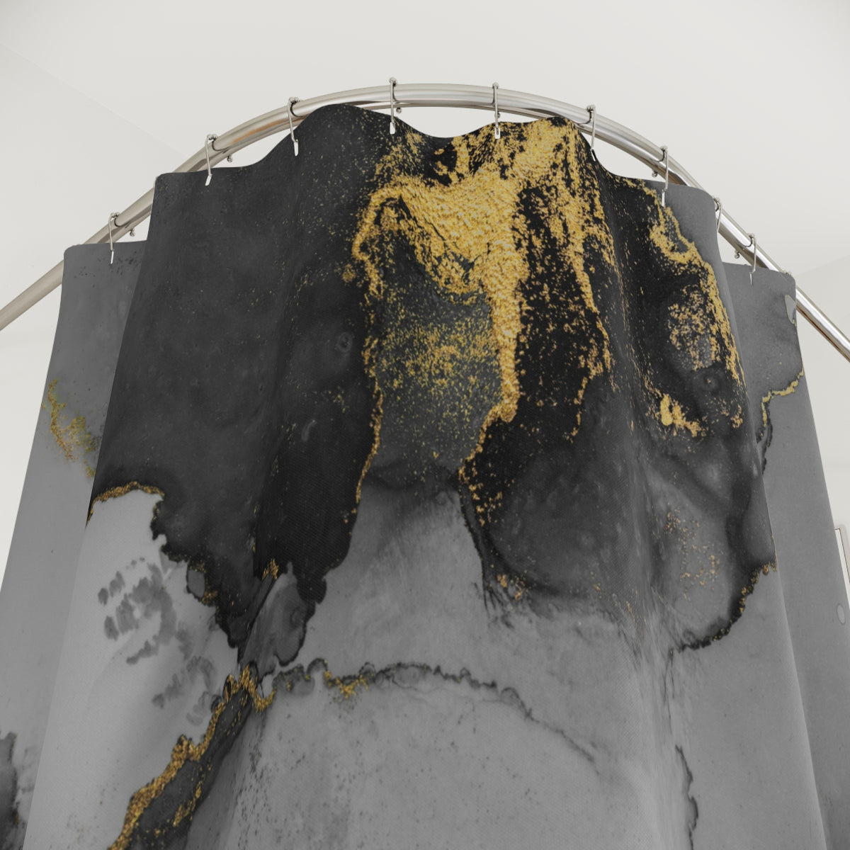 Marble Liquid Ink Shower Curtain 71" x 74"-Express Your Love Gifts