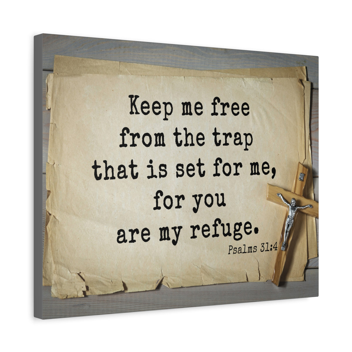 Scripture Walls Keep Me Free Psalms 31:4 Bible Verse Canvas Christian Wall Art Ready to Hang-Express Your Love Gifts