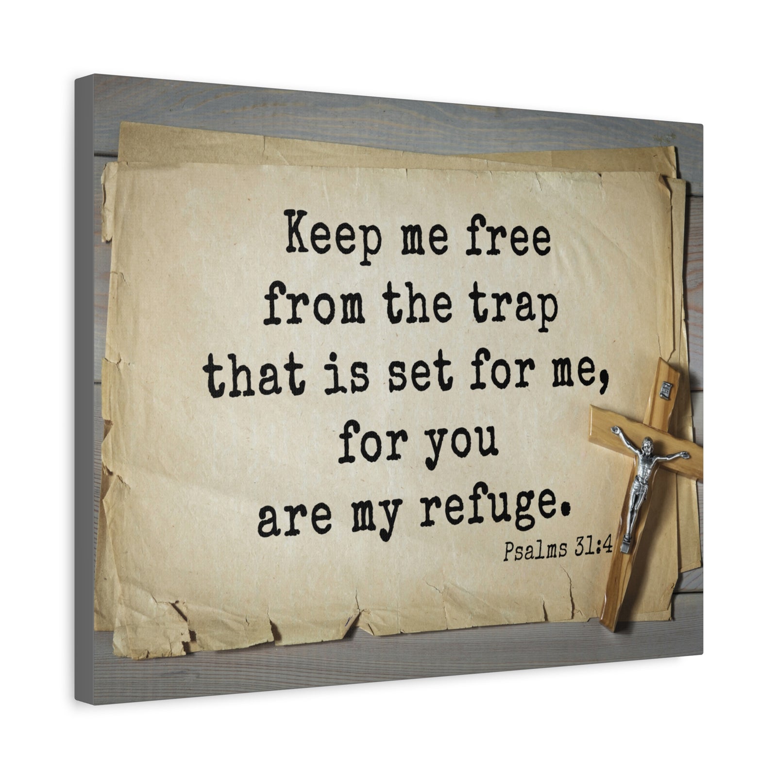 Scripture Walls Keep Me Free Psalms 31:4 Bible Verse Canvas Christian Wall Art Ready to Hang-Express Your Love Gifts