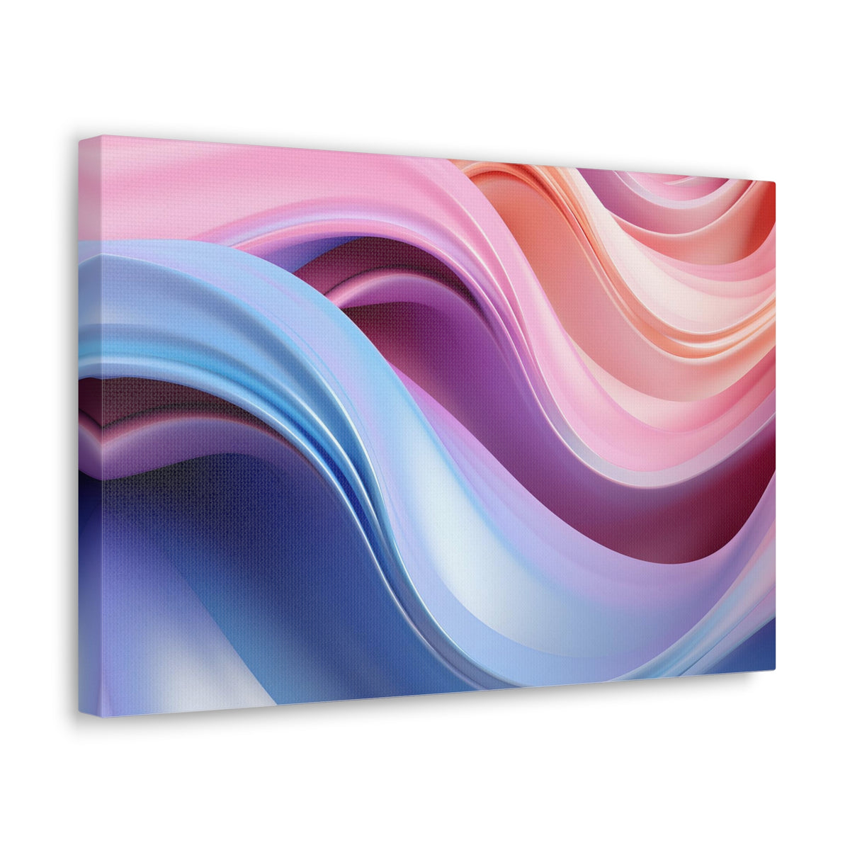 Purple And Blue Abstract Soft Pastel Waves Canvas Wall Art for Home Decor Ready-to-Hang-Express Your Love Gifts